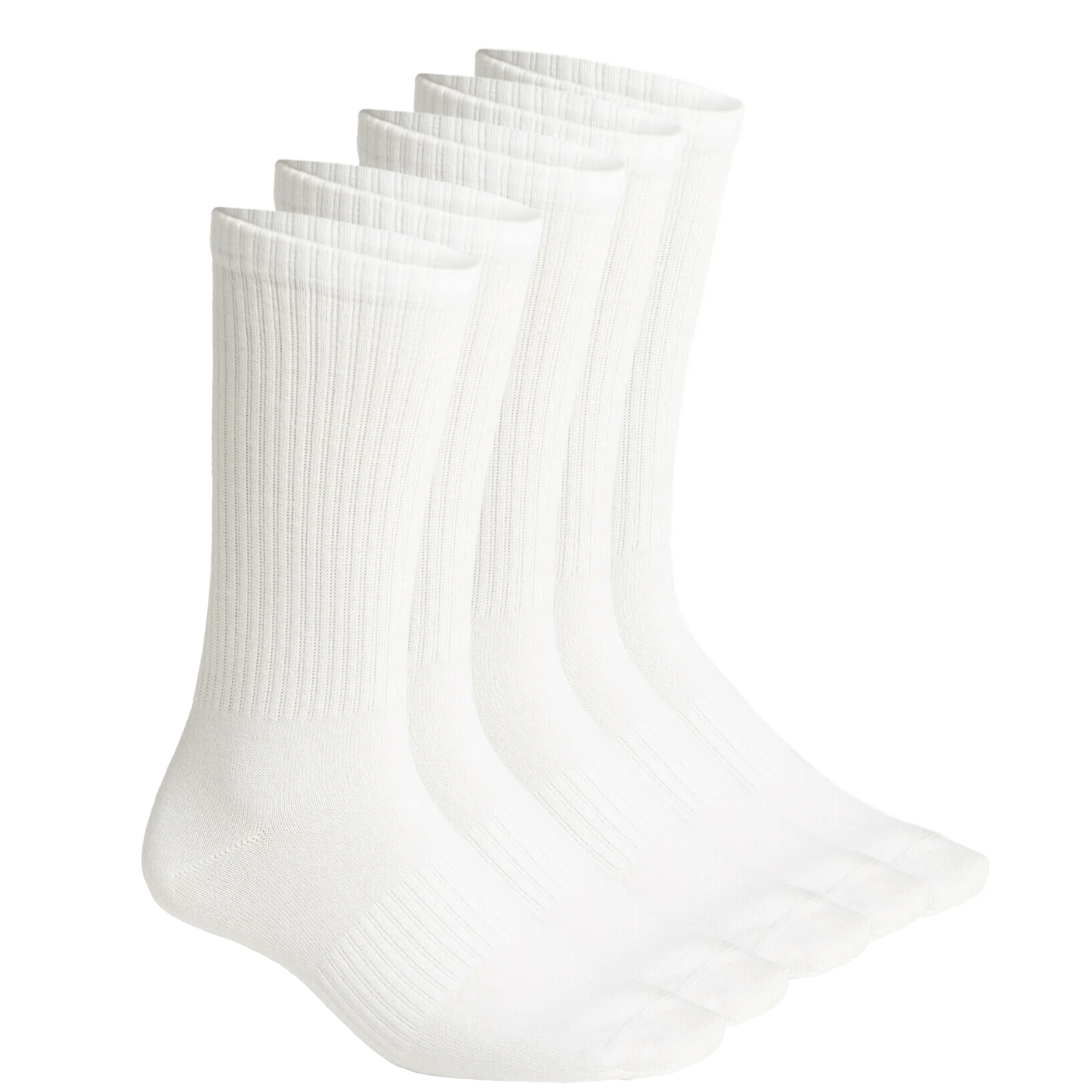 TEMU 10 Pairs White Men’s Crew Socks – Breathable Socks For Daily & Outdoor Wear – Comfortable Fit