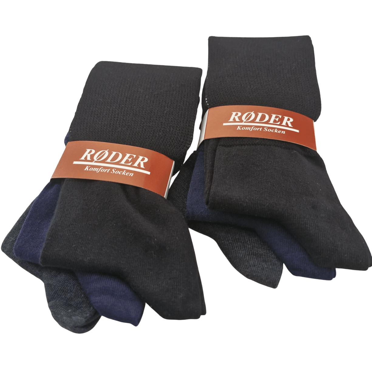 E-shop RØDER Komfortsocken • 6 Paar Diabetikersocken Herren Schwarz / Blau / Grau • Damen • ohne Gummibund • ohne Naht • Baumwolle • Diabetiker •