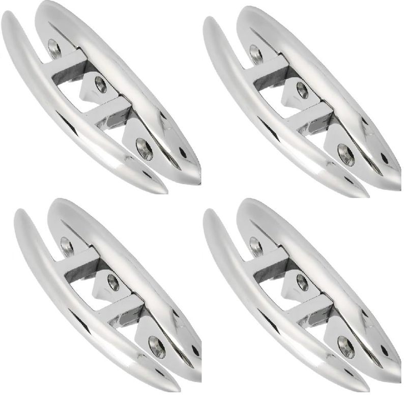 TEMU TREPPE 4 Piezas - Cornamusa para Barco, Accesorios de para Barco Acero Inoxidable (6 Pulgadas / 15cm)