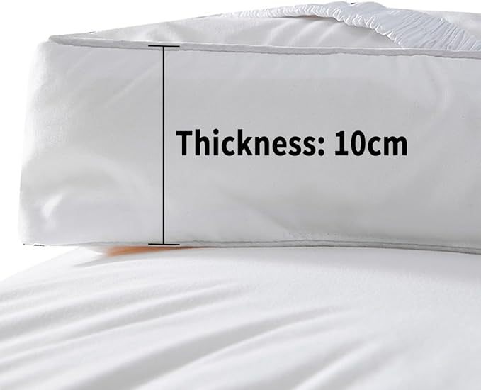 1pc Extra Thick Mattress Topper, Overfilled with 10cm Microfiber Filling with Deep Pocket, Plush Soft Pillow Top Mattress Topper Anti-Shift & Even Weight Distribution Single/Double/King/Super King