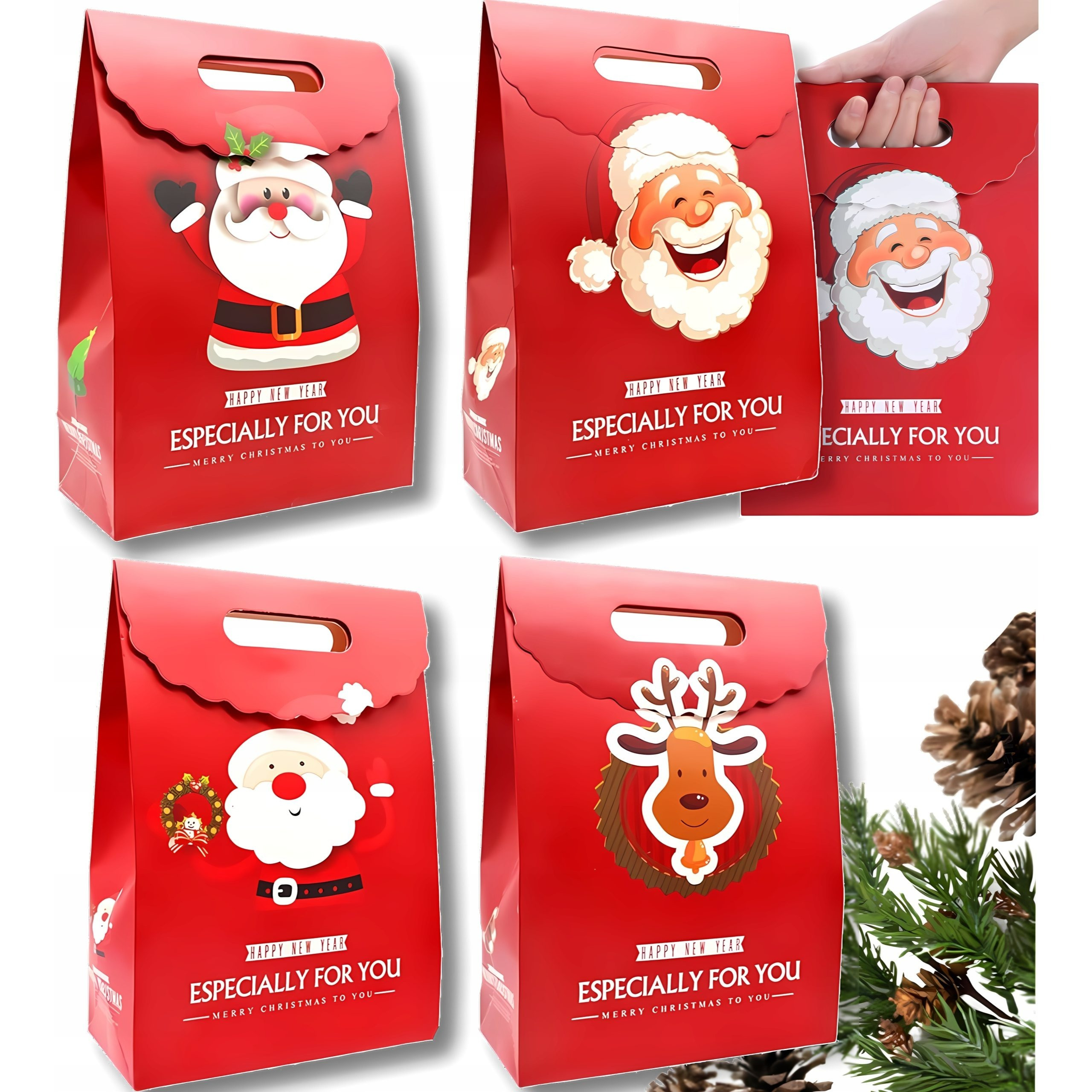 TEMU Christmas Paper Gift Boxes For Presents 4pcs