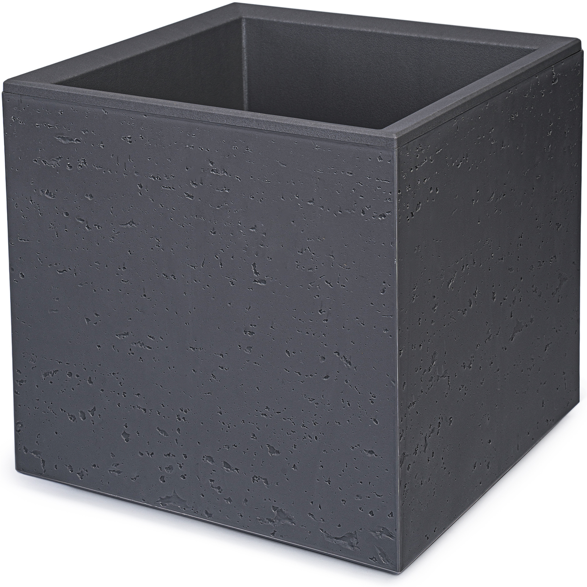 E-shop Pflanzkübel mit Rollen 30x30x30 cm, 13 L, quadratisch, , Beton-Design, , mit Drainagelöchern, für innen & außen, 100 % recycelt