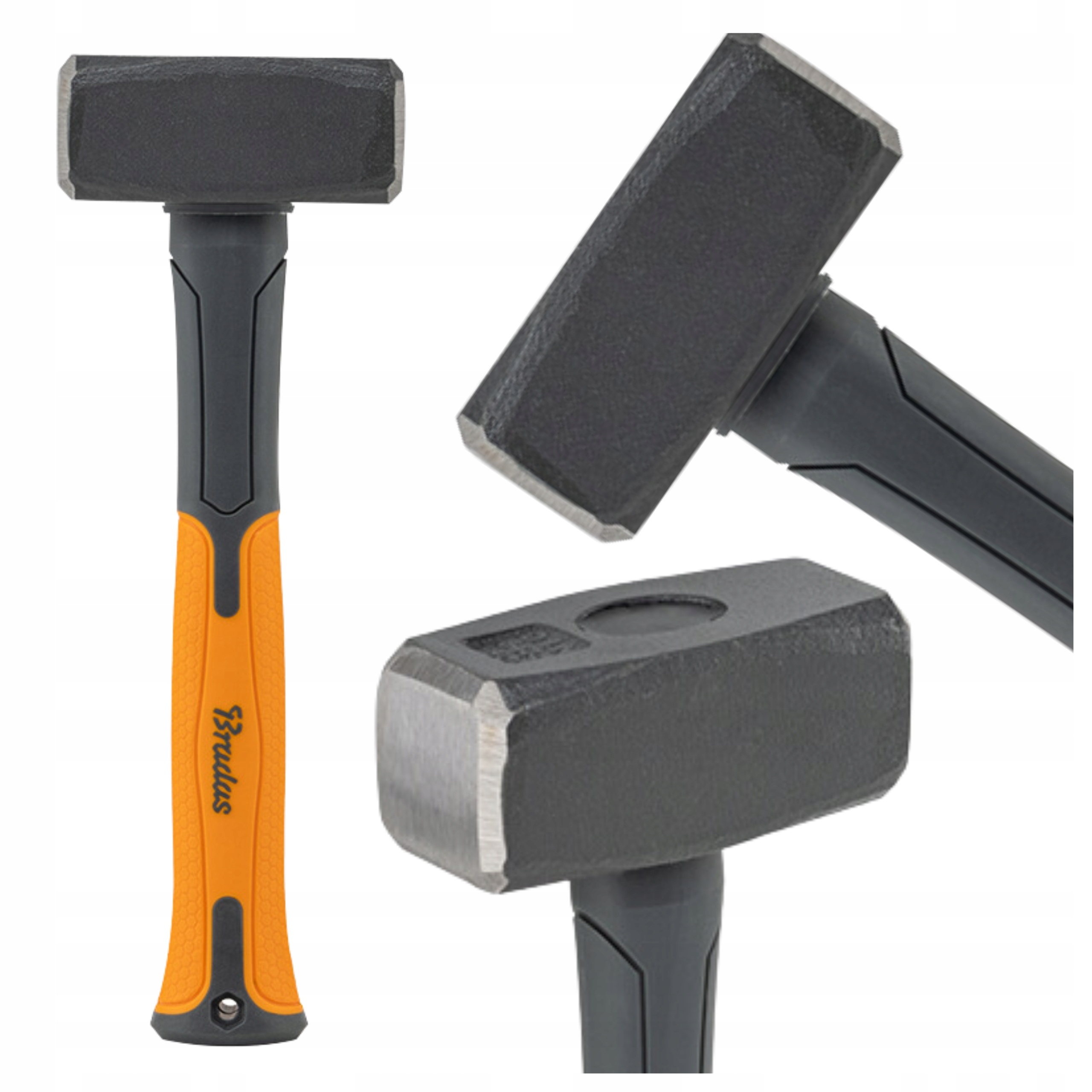 Fiberglass Stone Mallet - Durable, Sturdy, Ergonomic With Fiberglass Handle