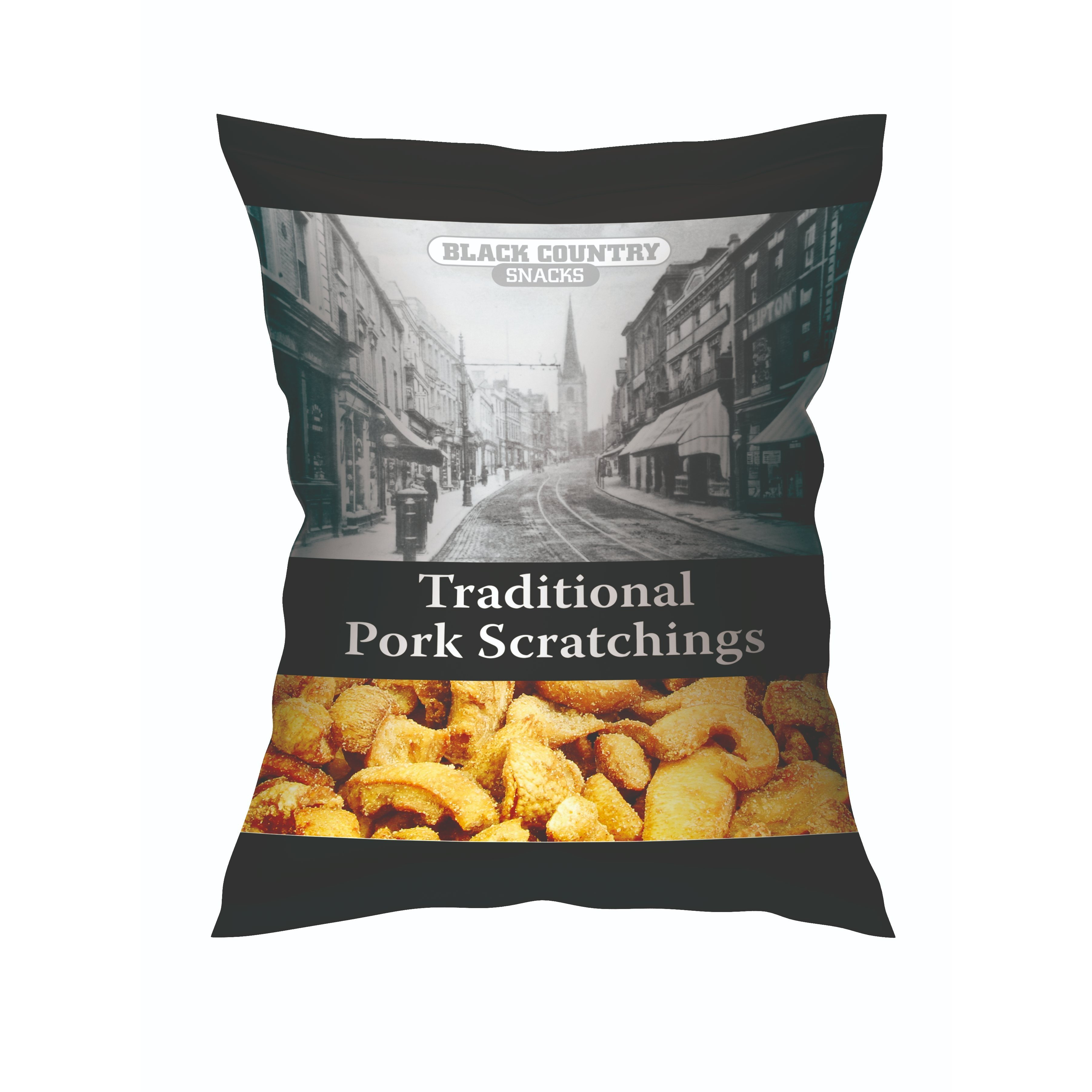 TEMU Black Country Traditional Pork Scratchings 80g X 10