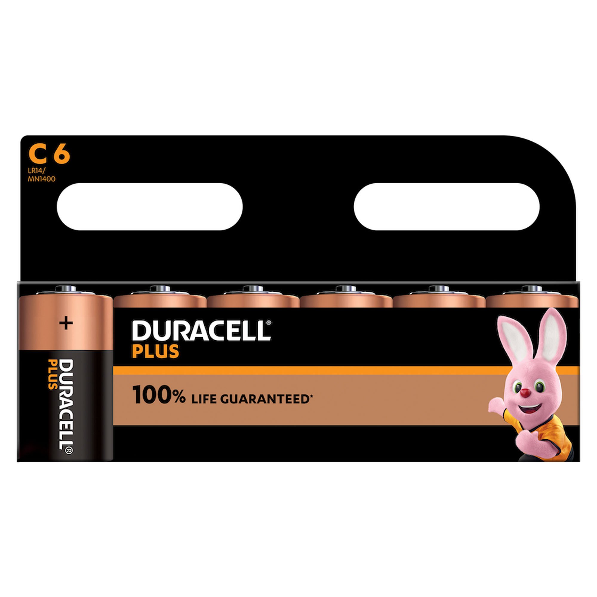 TEMU Duracell Plus C Batteries (6 Pack), Alkaline Power For Everyday Devices, Leak Resistant, Reliable Performance, Ideal For Toys, Flashlights And