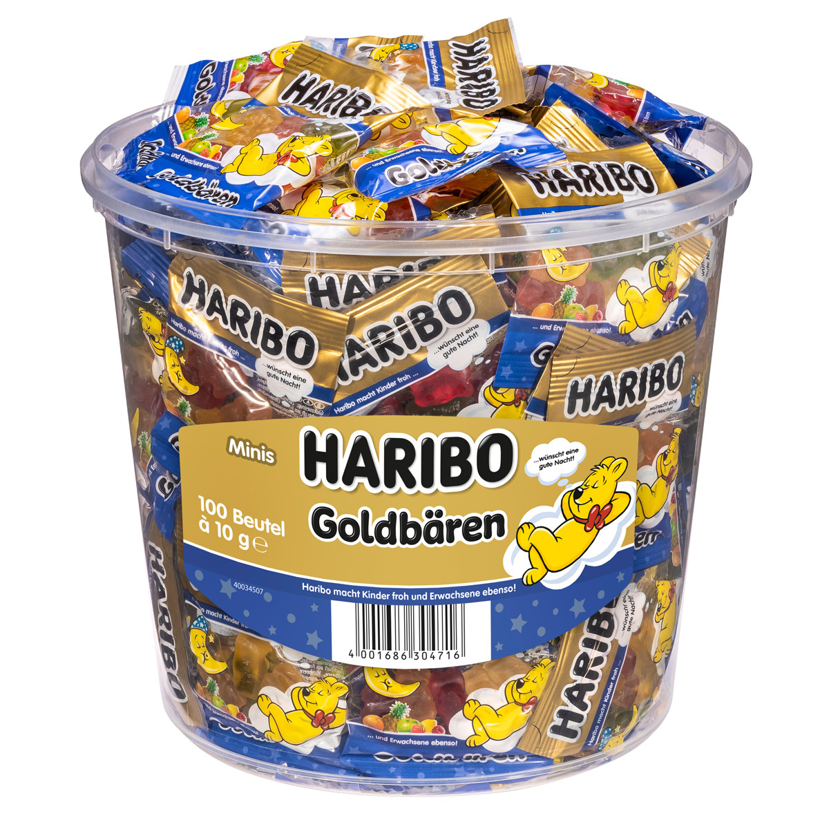 Haribo Gmbh & Co. Kg Haribo Gold-bears Good Night 100 Mini Bags With Fruit Gummies 1200g