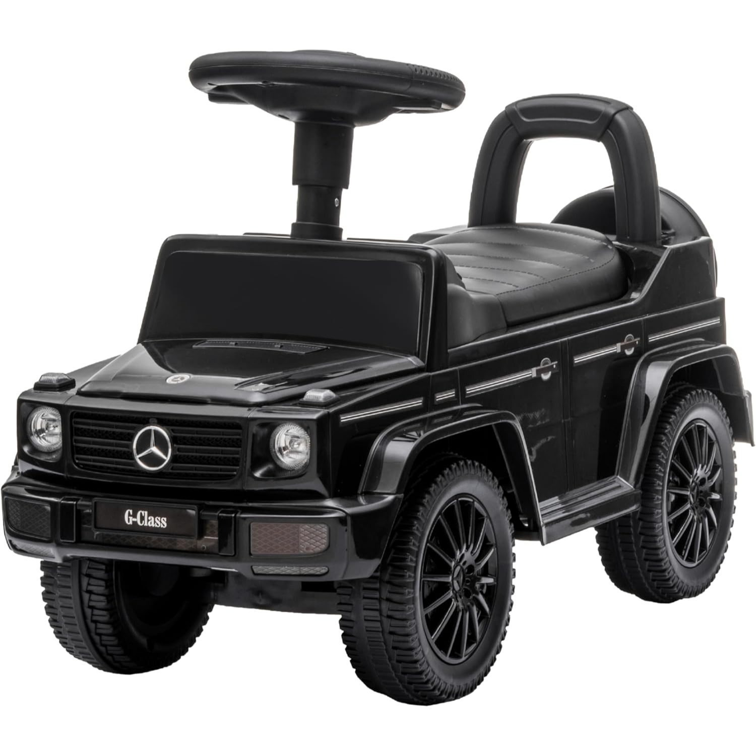   Toys     SUV,   Car for Children 1-4 Years Old,   Car with LED Headlights, Realistic Sounds, Anti-Slip Wheels, Storage Compartment, Dimensions 69.5X29X43 Cm, Battery-Free Toy for Boys/Girls,   Colors: Black, Red, White, Safe And  