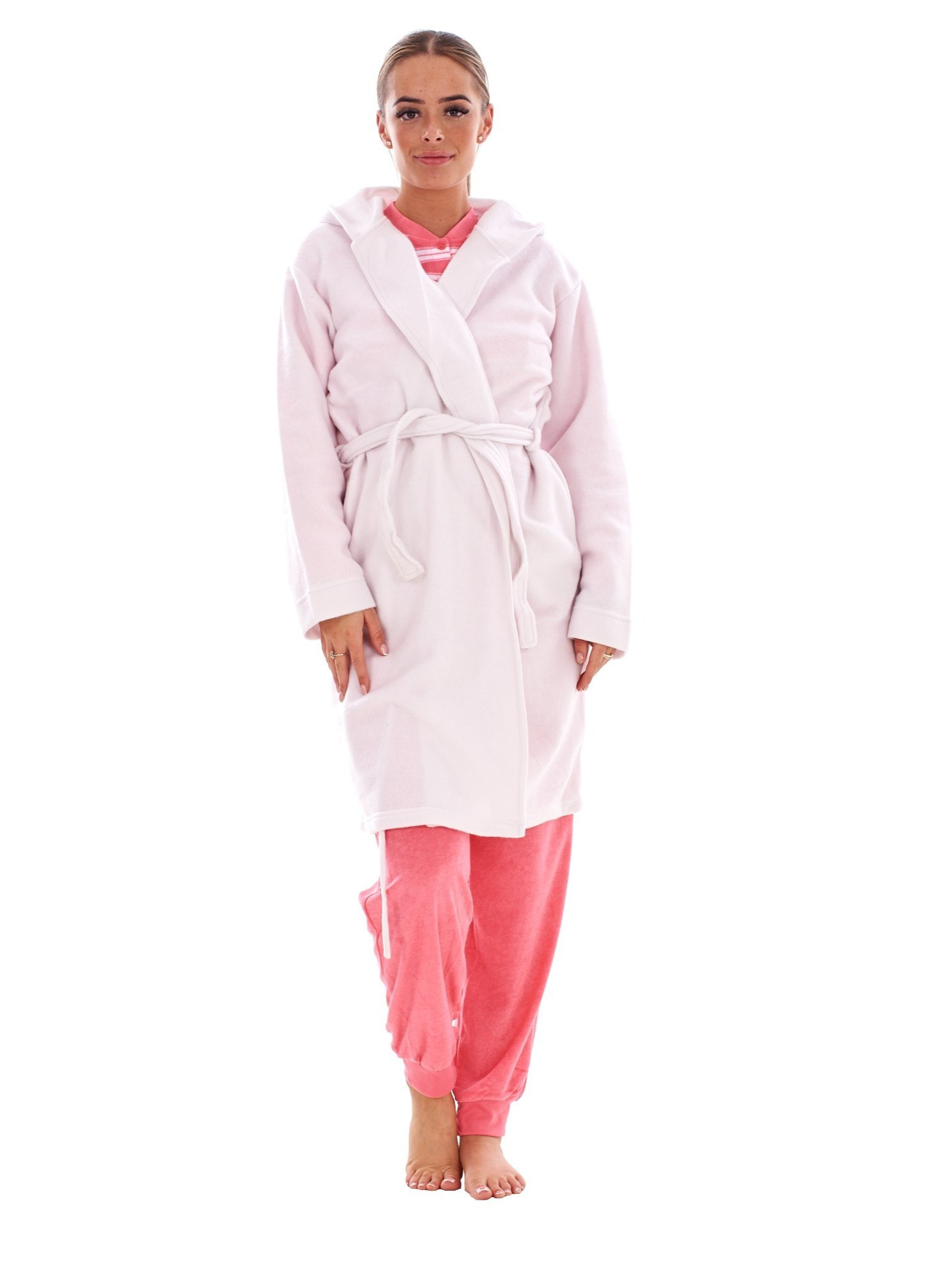 malay ladies fleece hooded dressing gown soft warm bathrobe - Temu United  Kingdom