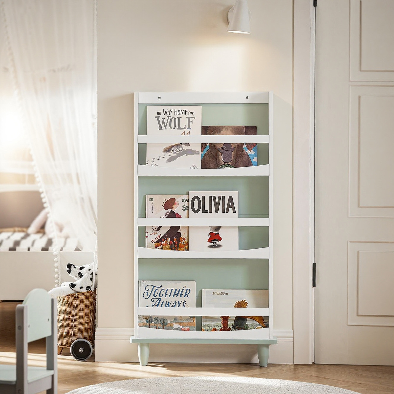 TEMU Sobuy Children's Bookcase For Children With 3 Shelves For Children' Toys Green 64 X 12 X 120 Cm Kmb93-gr