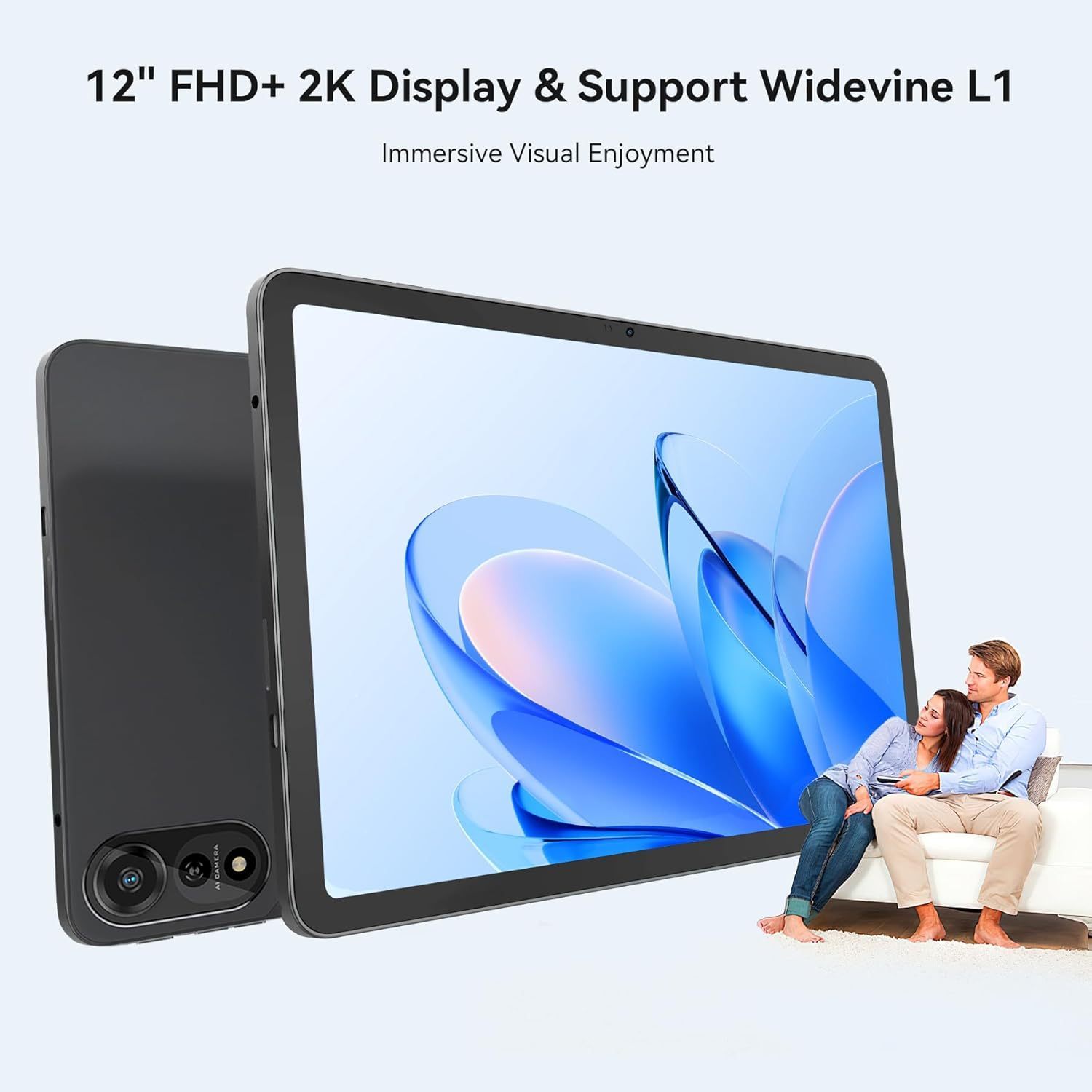 Blackview MEGA 2 Tablet 12 Inch Android 15 Tablet with Keyboard, Mouse, Pen, Case | (12+24) GB / (8+16) GB+ 256GB (2TB) | 2.4K 120Hz FHD+ IPS Display, 9000Mah/33W, 5G Wifi, GPS