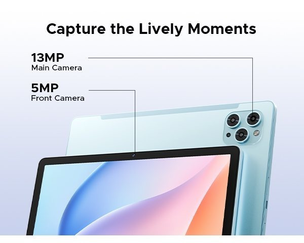 DOOGEE TAB G6 Tablet 11 inch Android 15 Tablets, 30GB+256GB/2TB tablet with sim card slot, 8000 mAh & T7250 Octa Core Android Tablets, 4G LTE + 2 Speaker + Widevine L1|Face ID|BT 5.0|5G WiFi|GPS