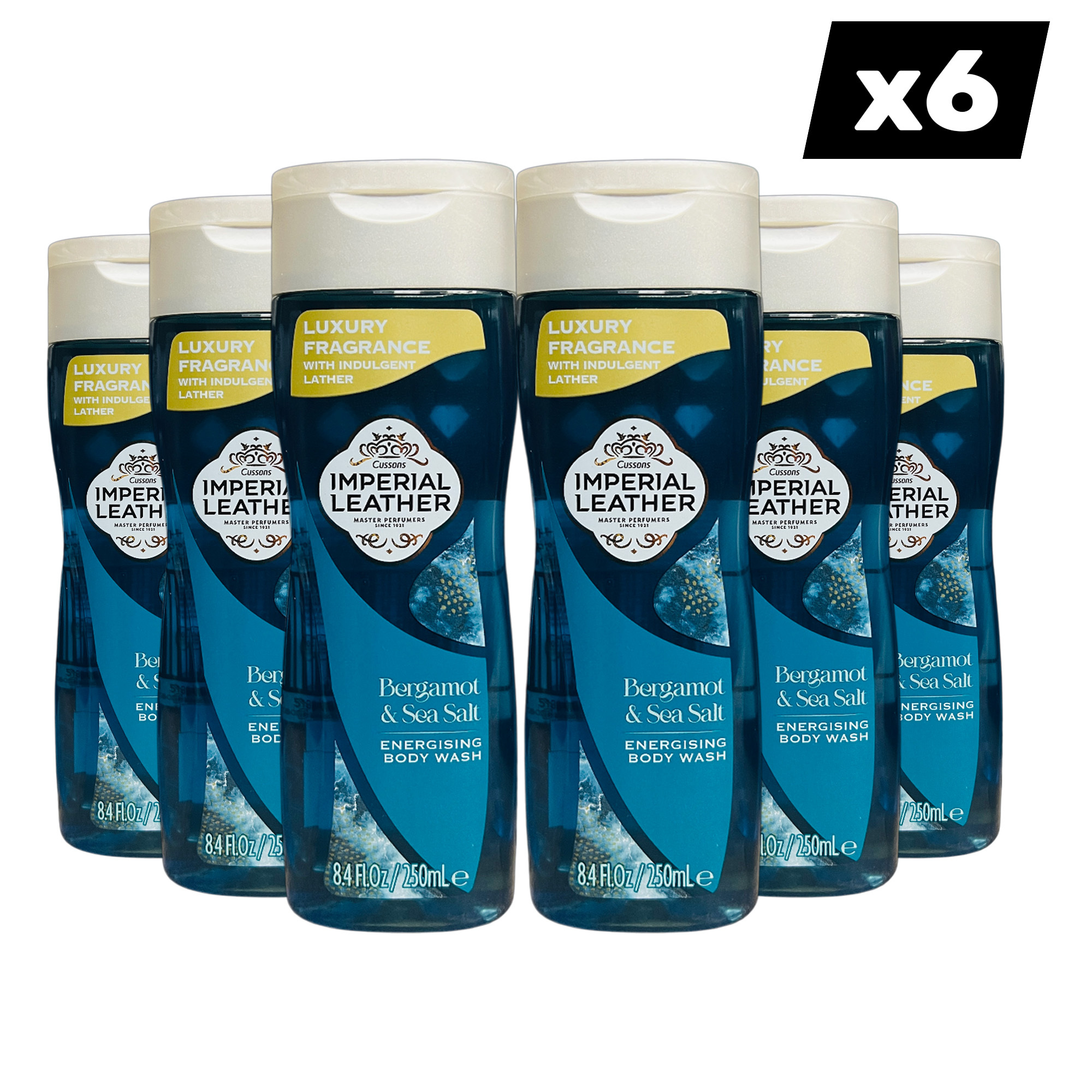 TEMU Imperial Leather & Sea Gel | Luxury Body Wash With Fragrance | 6 X 250ml Multipack