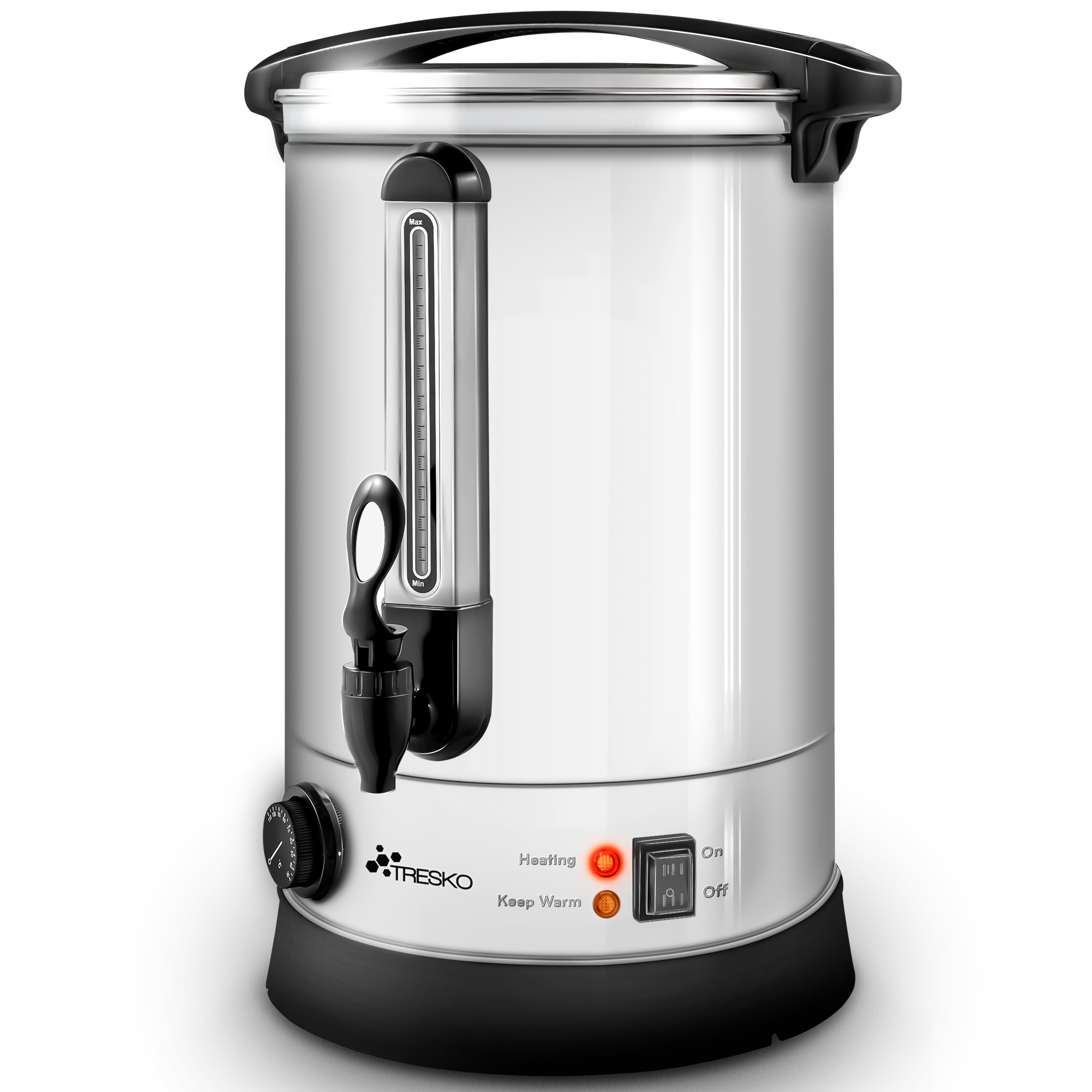 Tresko® Mulled Wine Cooker | Automatic Stainless Steel Cooker | Mulled Wine Kettle With Tap | Automatic Mulled Wine Maker With Thermostat | Hot Beverage Dispenser 30°c To 110°c Electric Kettle