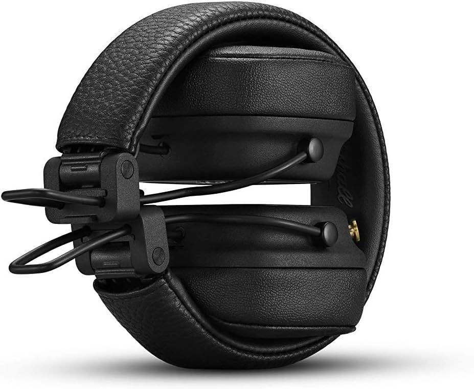 Marshall Major IV On Ear BlueTooth Headphones, Wireless Earphones, Foldable, 80+ Hours Wireless playtime- Black
