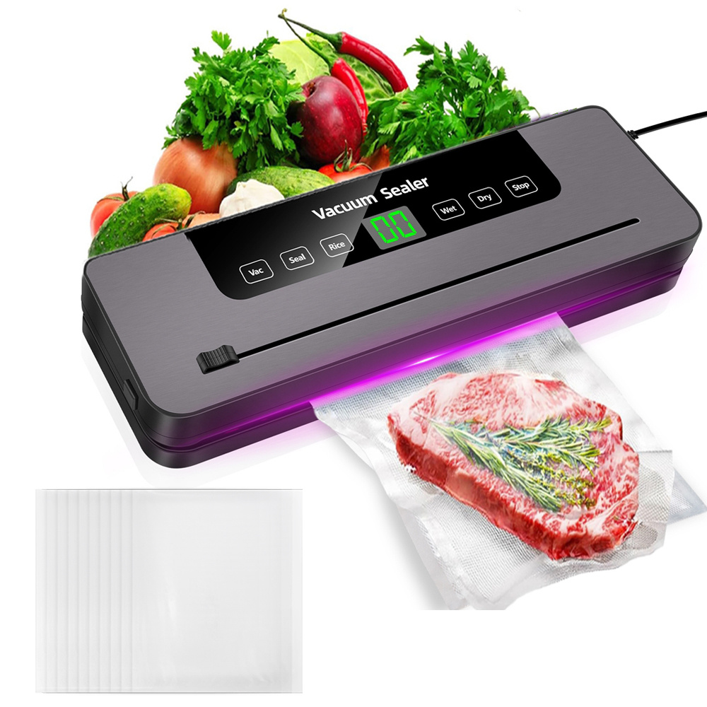 E-shop Vakuumiergerät mit starker Saugkraft, 5 Automatischer Lebensmittelversiegler mit 60 KPA für Hochgeschwindigkeits-Dauerbetrieb, Multifunktionaler