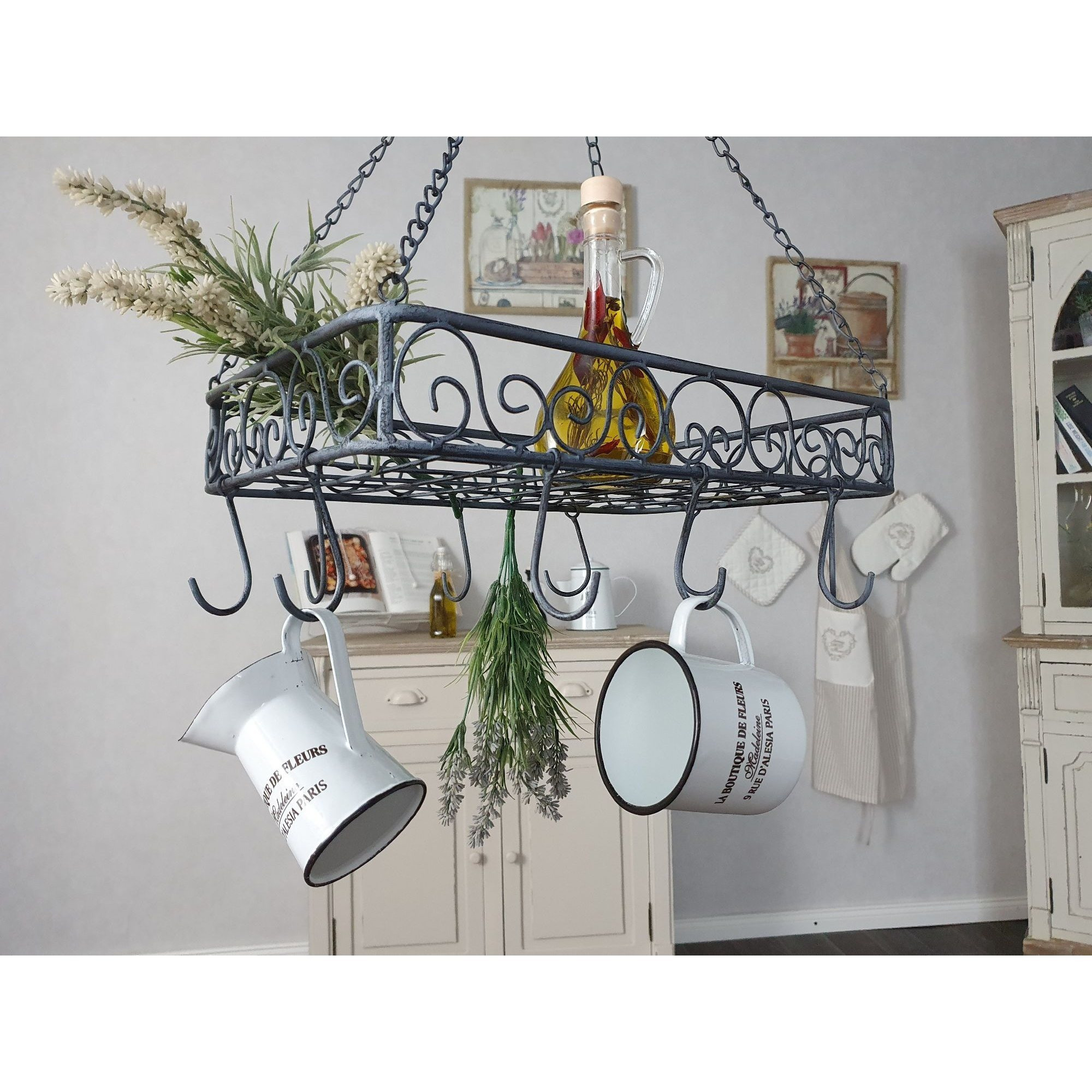E-shop Topfhänger - Pfannenhänger - Deckenregal - Hängeregal 45cm