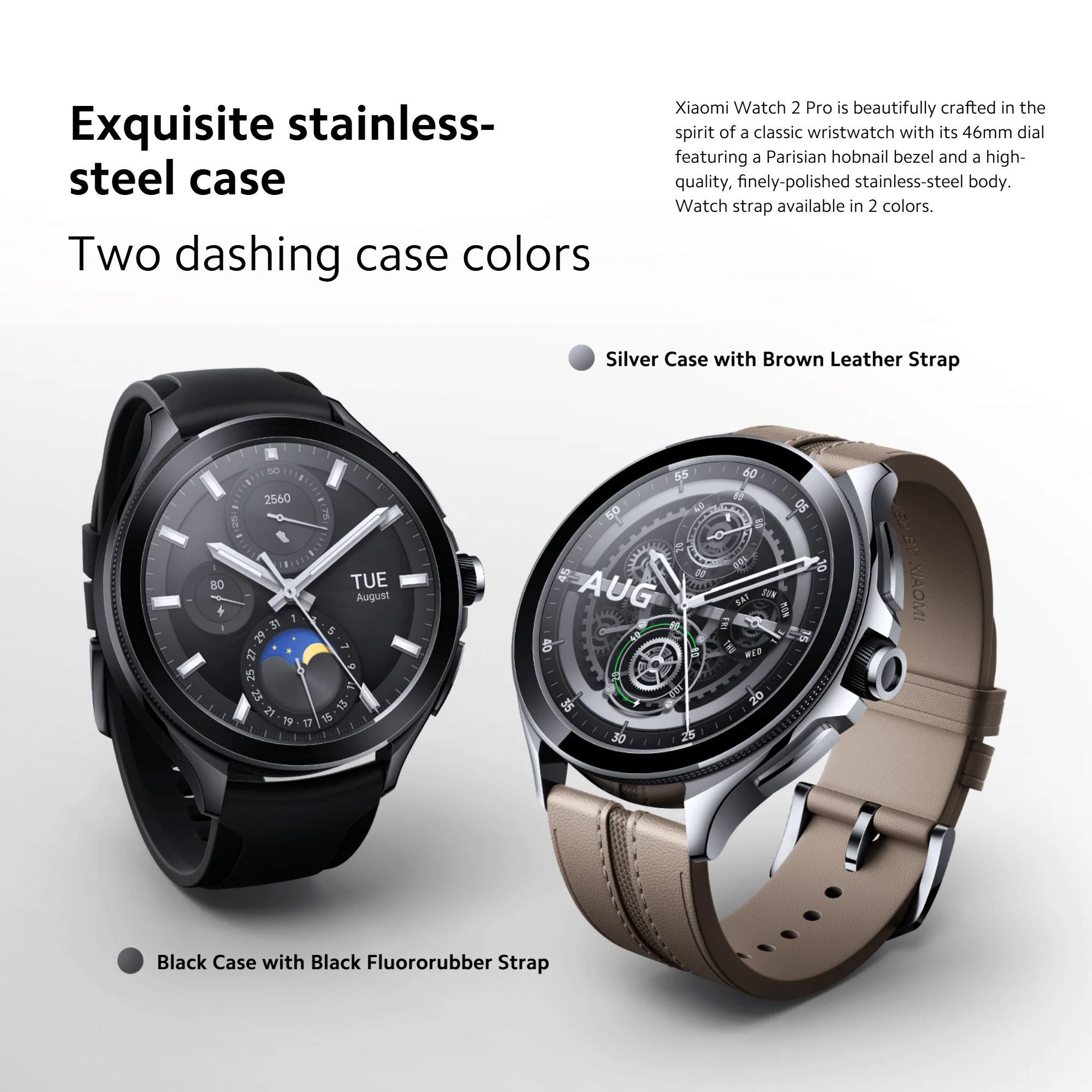 Xiaomi Watch2 Pro –4g Esim Android System, Fitness Tracker, Nfc Payment, 1.43 Amoled, Stainless Steel Case, Advanced Sleep & Health Monitoring, 150+ Sport Modes, Gps, 5atm – Sliver Brown