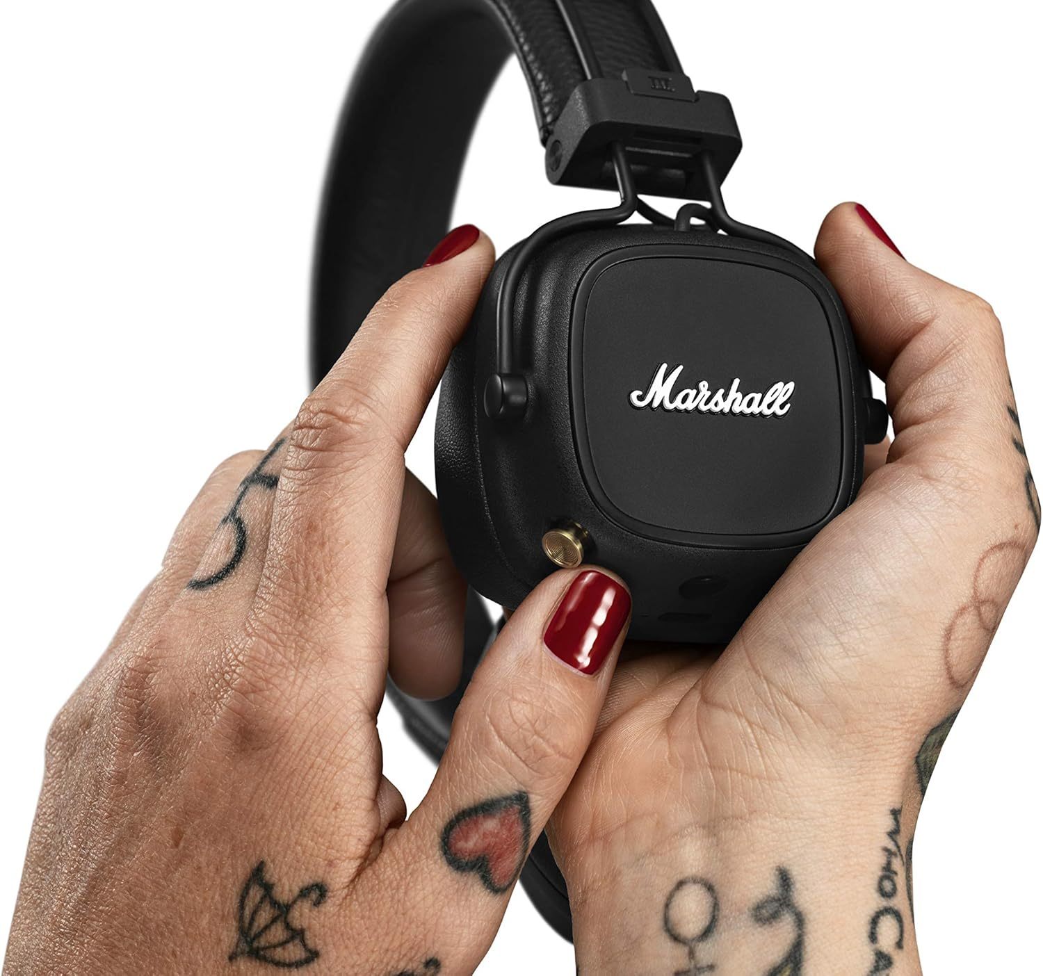 Marshall Major IV On Ear BlueTooth Headphones, Wireless Earphones, Foldable, 80+ Hours Wireless playtime- Black