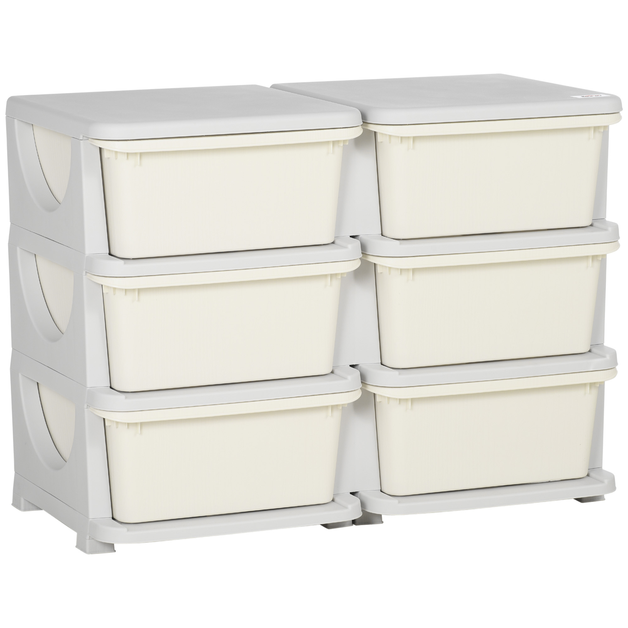 TEMU Tour de Rangement en Plastique pour Enfants à 3 Niveaux avec 6 Tiroirs, Boîtes de Rangement, Tiroirs Rangement Jouet pour Chambre d'Enfant,