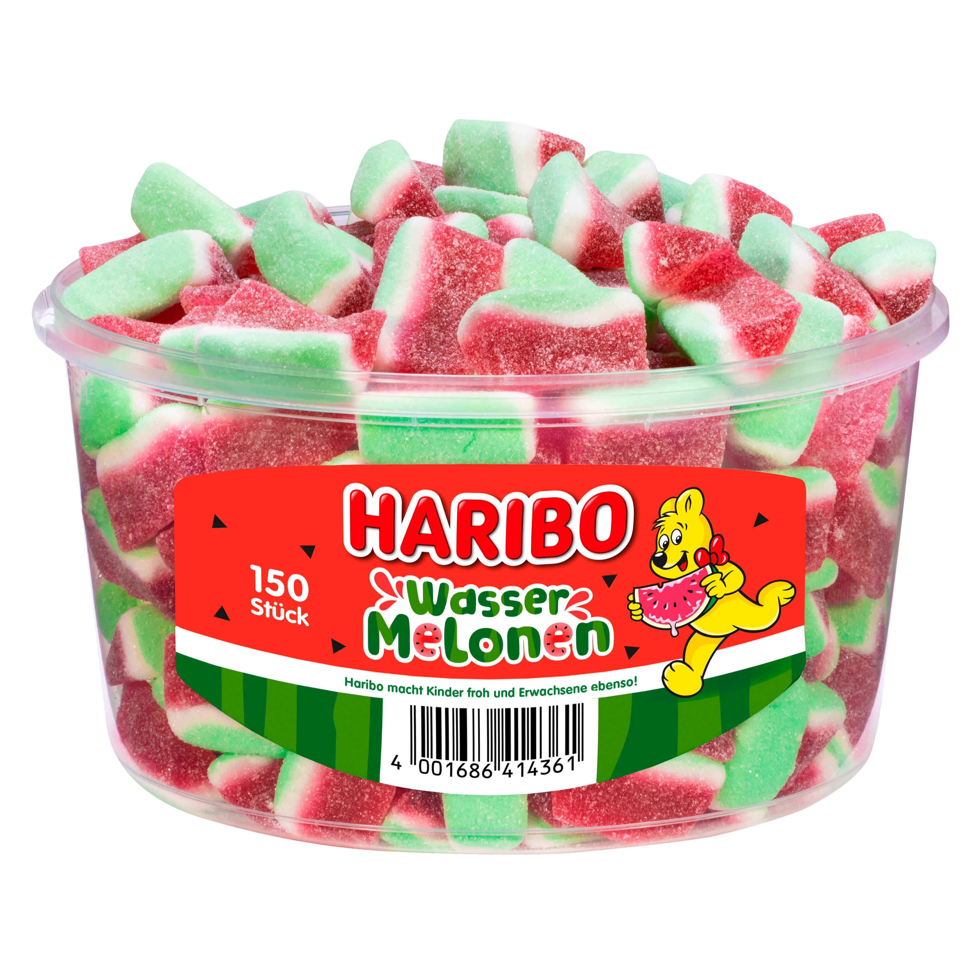 E-shop Haribo Wassermelonen 1050g Dose Süßigkeiten Fruchtgummi für Kinder die Party oder das Büro