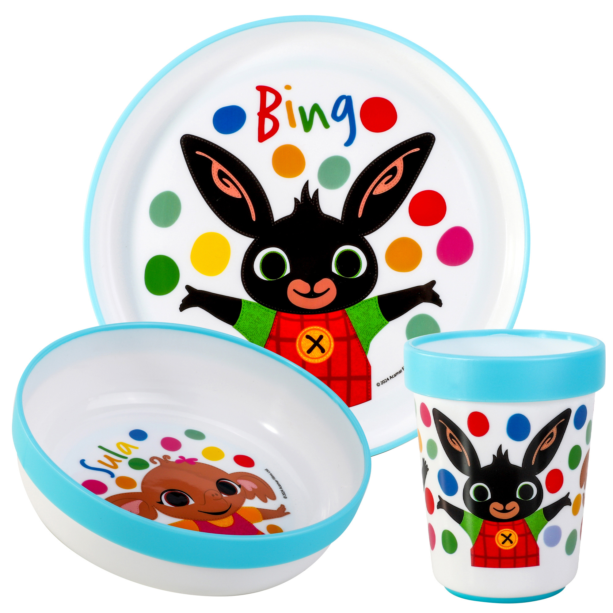 TEMU 3pcs Premium Kids Dinner Tableware Set Plate, Bowl & Tumbler, Bpa Free