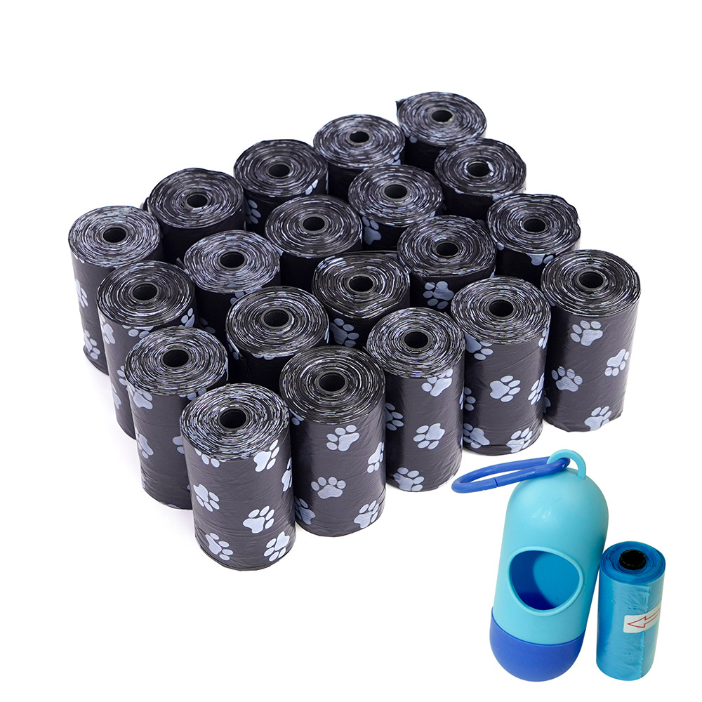 TEMU Bolsas para excrementos de perro 20 rollos 400 unidades resistentes y desechables 22x34cm bolsas caca para diario de mascotas
