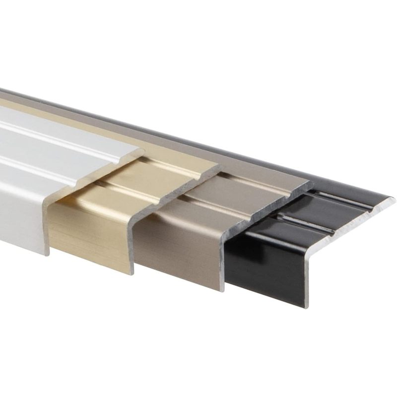 Floor Direct Angle Profile - 24.5 X 10 Mm - Length: 100 Cm - In - Finish For Stairs And Landings - Pre-drilled Or Self-adhesive - Aluminum Floor Strip