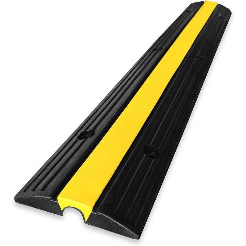 TEMU FLOORDIREKT Ponte per Cavi - 100 x 16 x 3 cm - Ponte in Gomma - - dei Cavi e Maggiore Visibilit� - Resistente alle Intemperie e Stabile nella