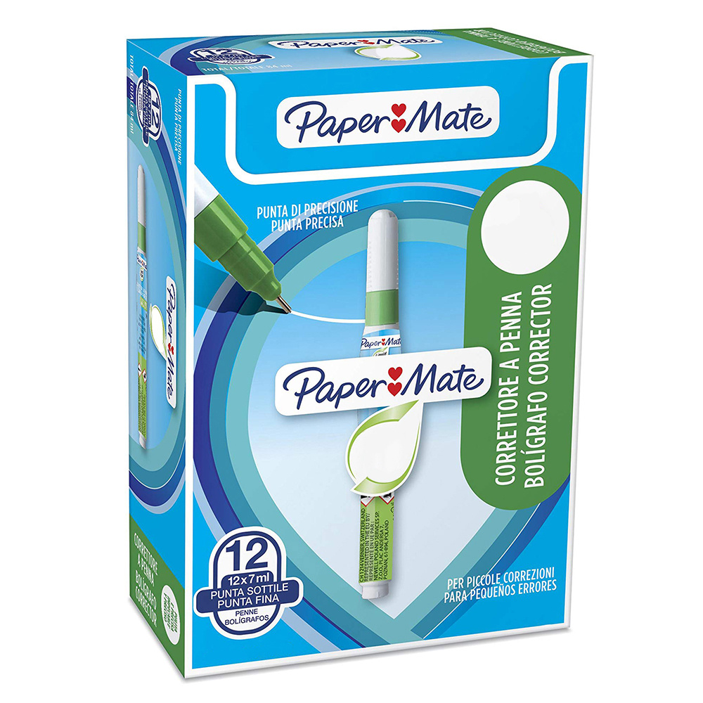 TEMU Pack da 12 Pezzi Correttore a Penna 7 ml Cancellazione Errori Precisione, Back to School, a Scuola, Fornitura ufficio