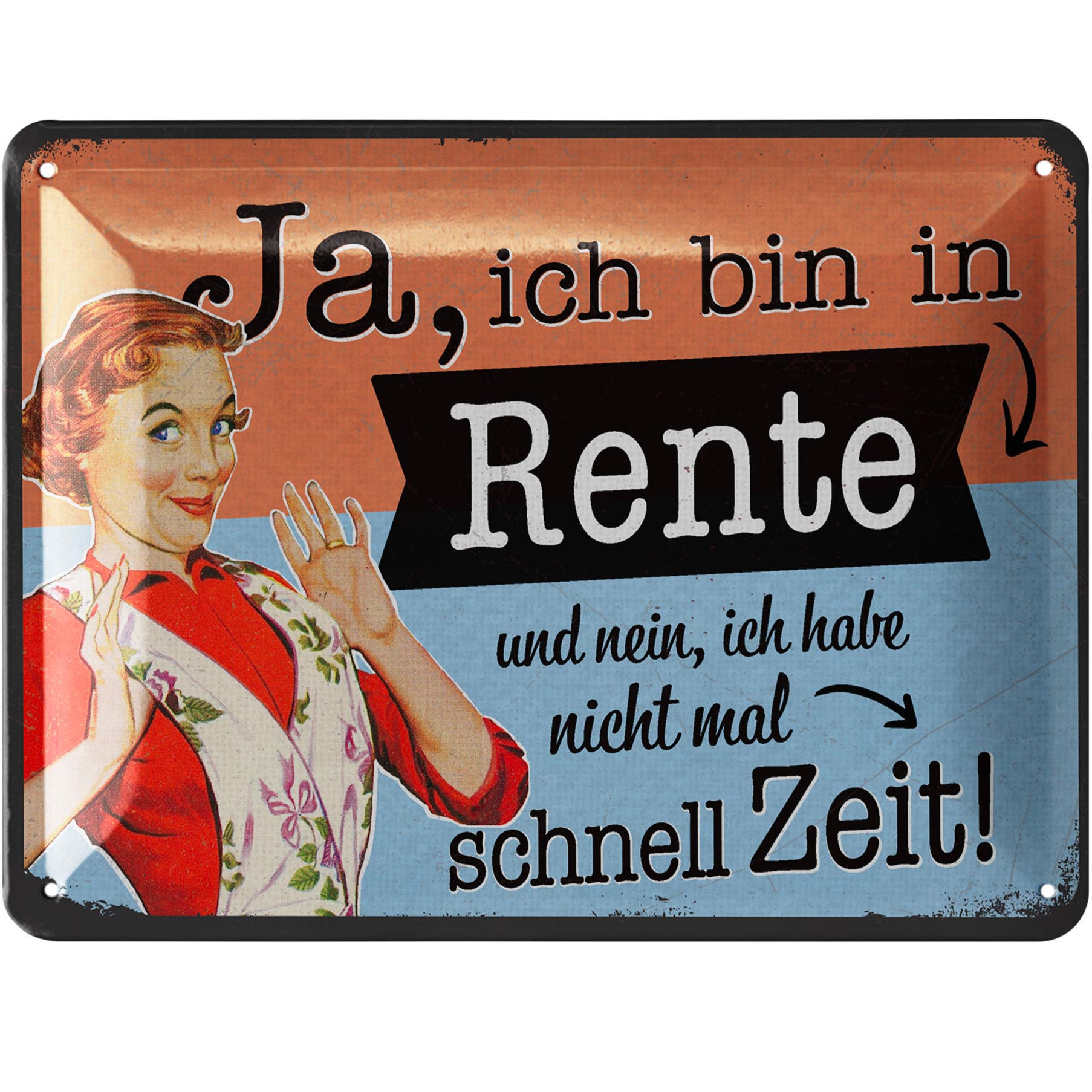 Image of Retro Tin Sign Retirement - Retirement Gift For Women - Retiree Decor For Retirement And Pension Start - Funny Retirement Gift Idea - Vintage Metal Sign 15x20cm Classic Edition