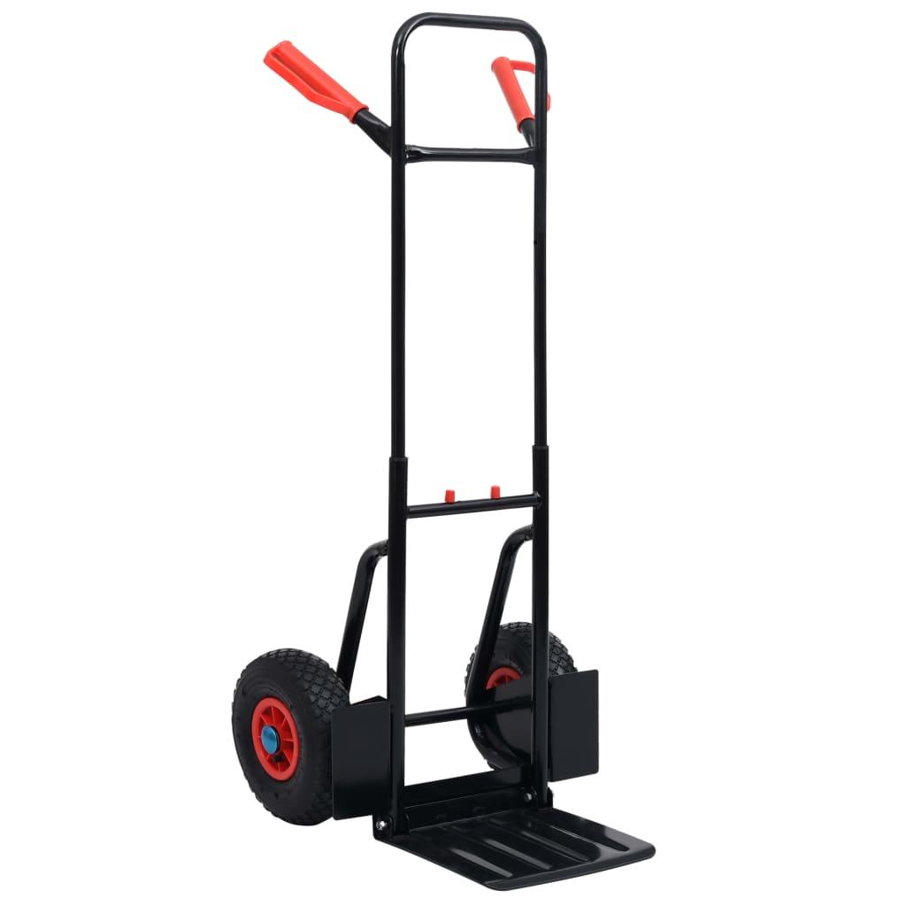 Vidaxl Telescopic Dolly Telescopic Handle Folding Stair Trolley Stack Trolley Transport Trolley Trolley Stair Climber 200kg Black
