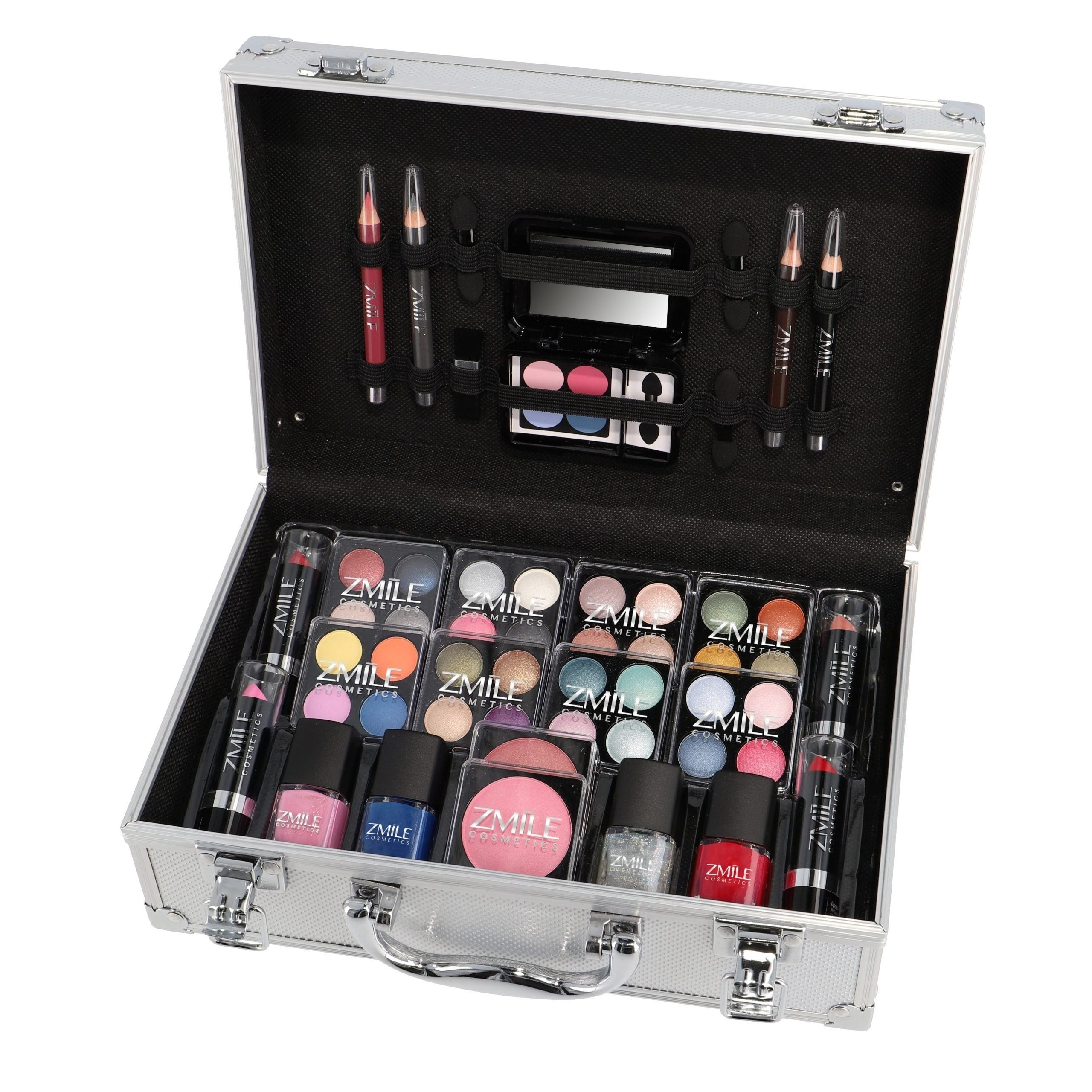 TEMU Uk Local Seller - 51-piece Makeup Kit In Vanity Case – Complete Cosmetic Set With Eyeshadow Palette, Lip Colors, Blushers & Brushes – Portable