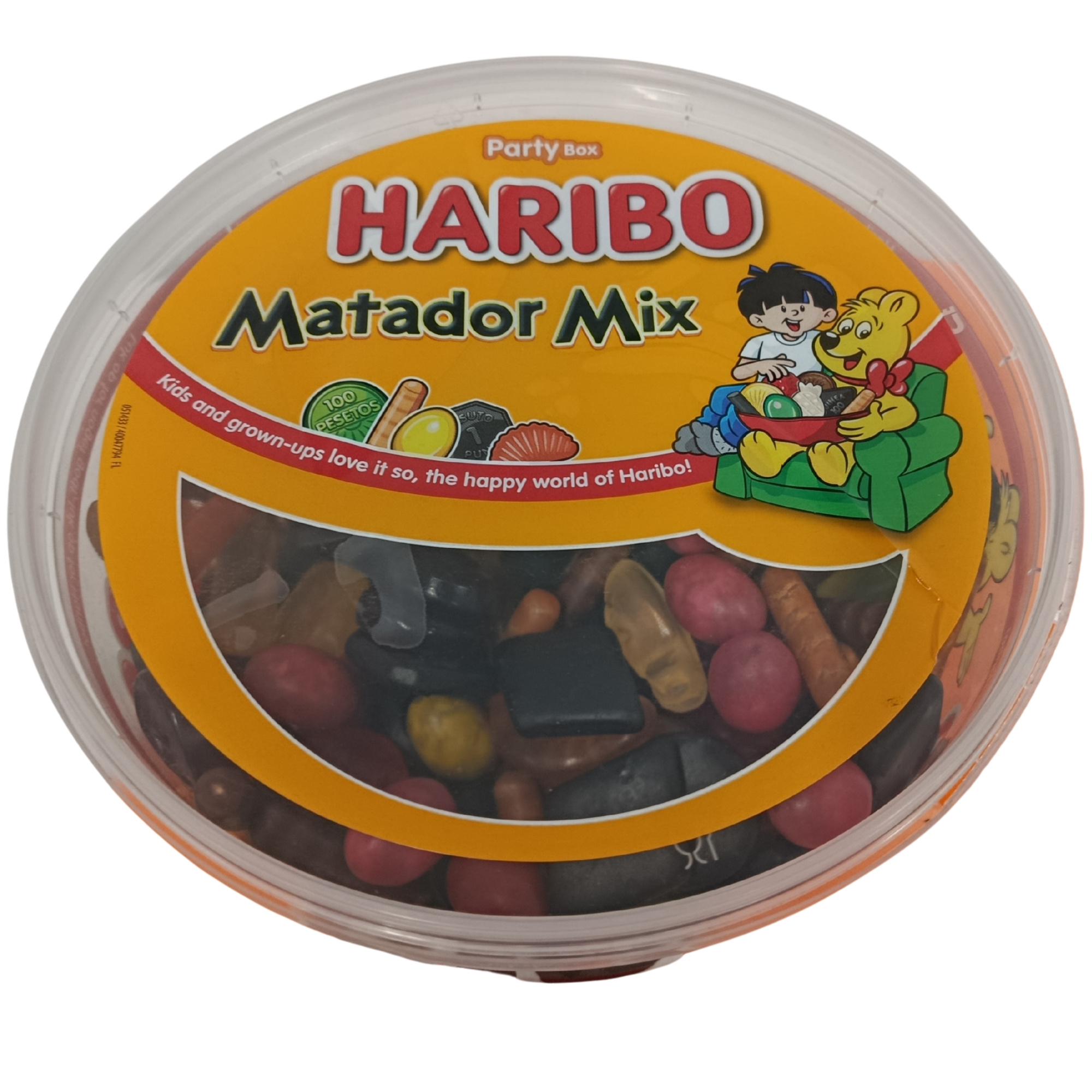 Image of Haribo Matador Mix 1000g Bag Of Sweets Fruit Gum For Kids, The Office Or A Party With Party Boy