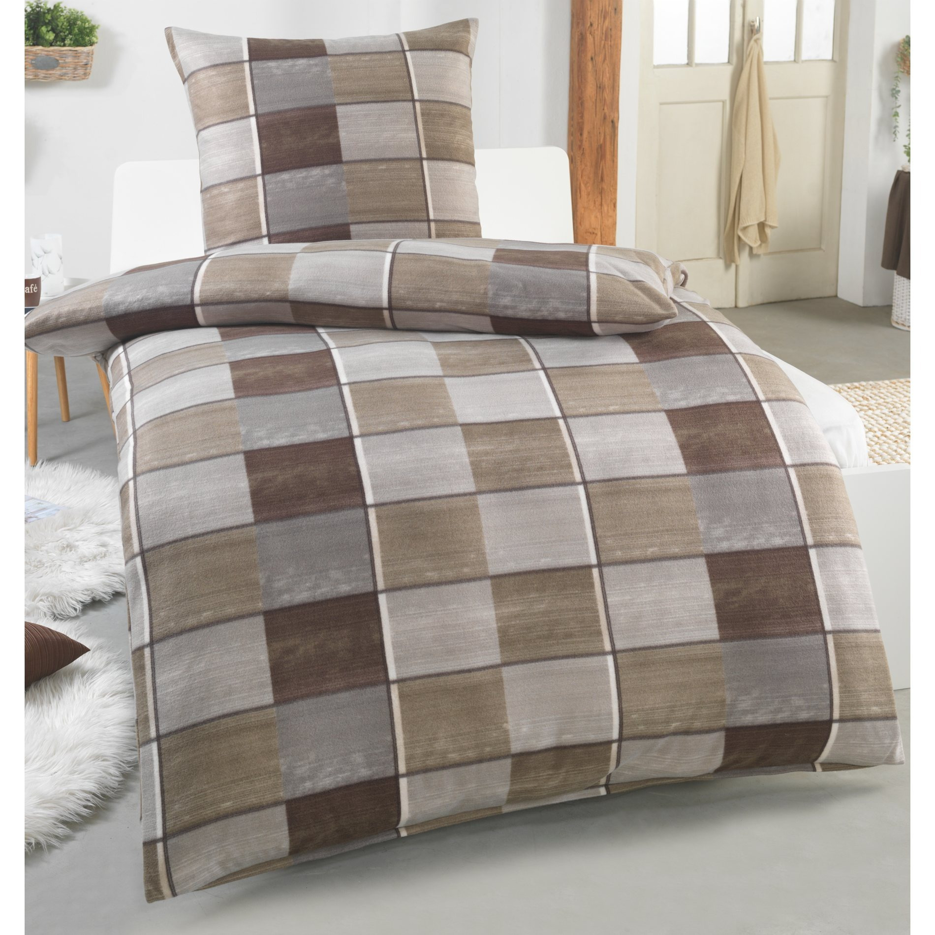 Fleece Bedding - & Warm, Thermo Winter Duvet Cover & Pillowcase With Zipper, Washable At 60° C, -friendly - Set Sizes: 135×200 + 80×80 | 155×220 + 80×80 | 200×200 + 2× 80×80