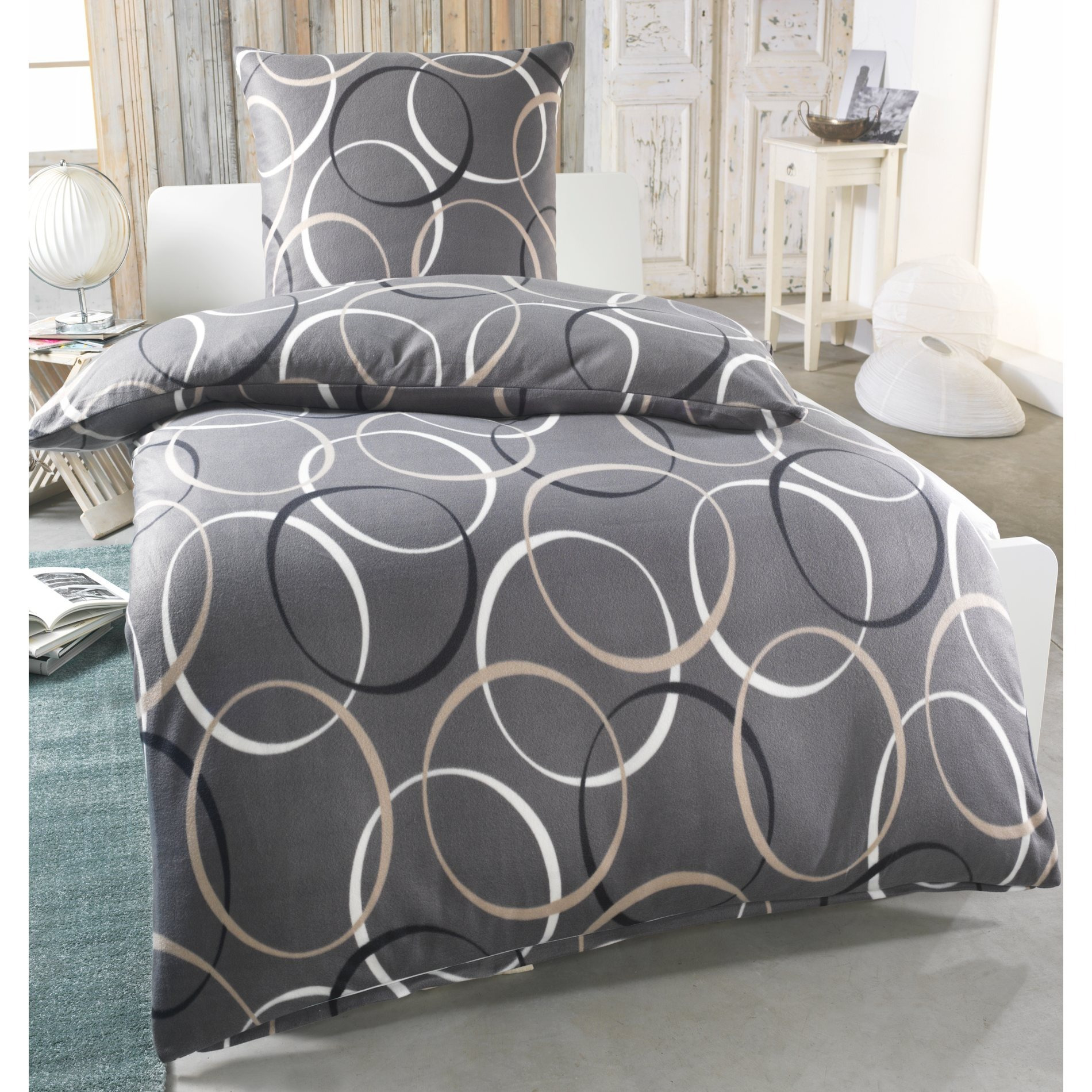Fleece Bedding - & Warm, Thermo Winter Duvet Cover & Pillowcase With Zipper, Washable At 60° C, -friendly - Set Sizes: 135×200 + 80×80 | 155×220 + 80×80 | 200×200 + 2× 80×80