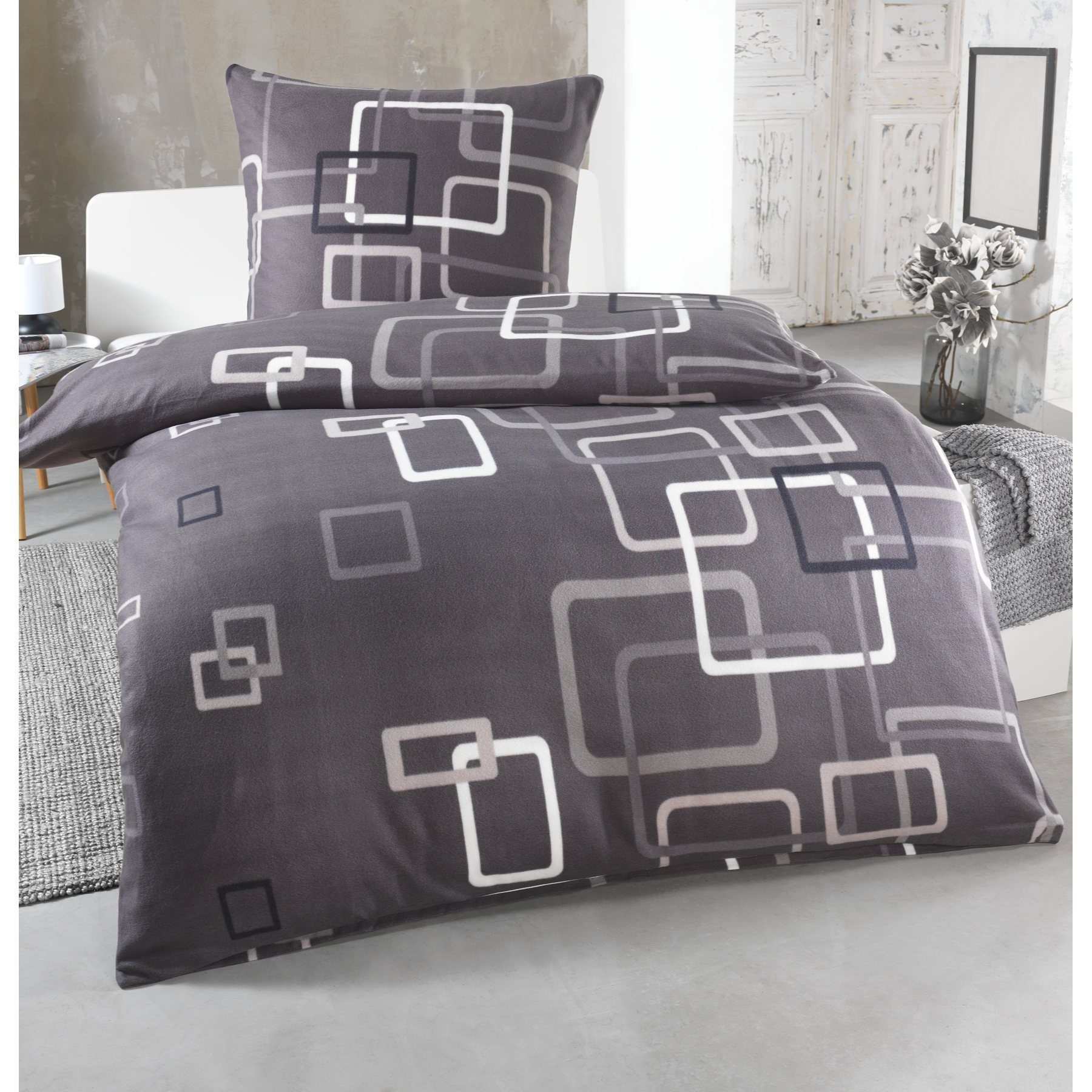 Fleece Bedding - & Warm, Thermo Winter Duvet Cover & Pillowcase With Zipper, Washable At 60° C, -friendly - Set Sizes: 135×200 + 80×80 | 155×220 + 80×80 | 200×200 + 2× 80×80