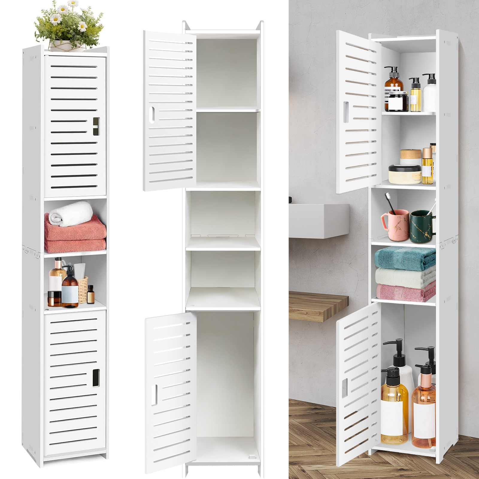 bathroom cabinet bathroom storage units floor standing display cabinet free standing floor cabinets home storage furniture organizer cupboard unit for kitchen hallway bedroom 20l 20w 116h cm