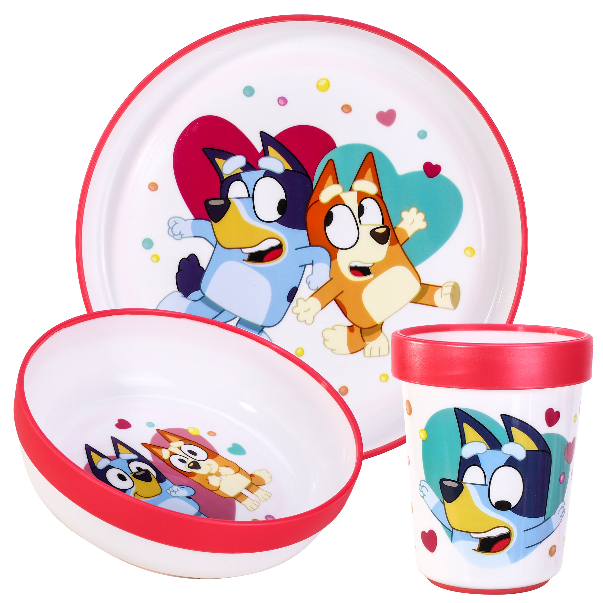 TEMU 3pcs Premium Kids Dinner Tableware Set Plate, Bowl & Tumbler, Bpa Free