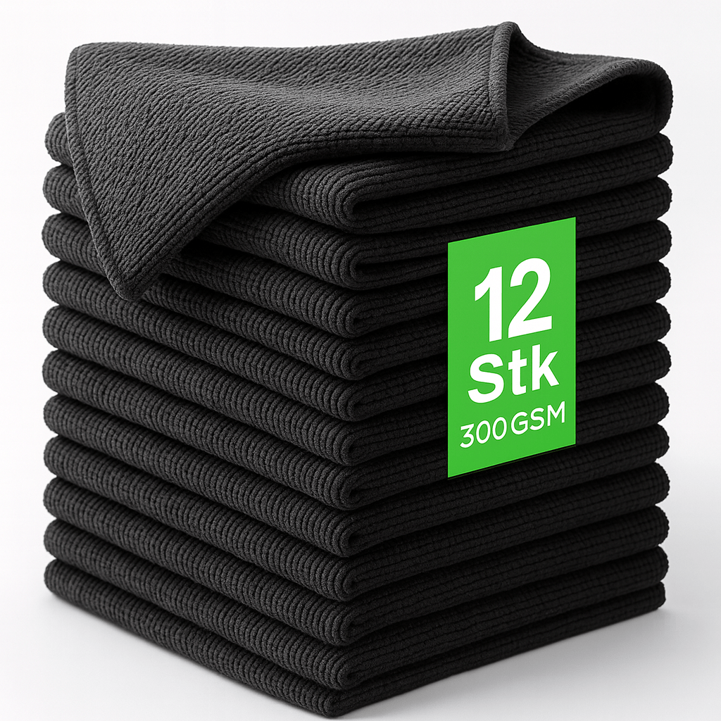 E-shop Putztücher Mikrofaser schwarze Putzlappen Reinigungstücher Poliertuch | 30x30 cm