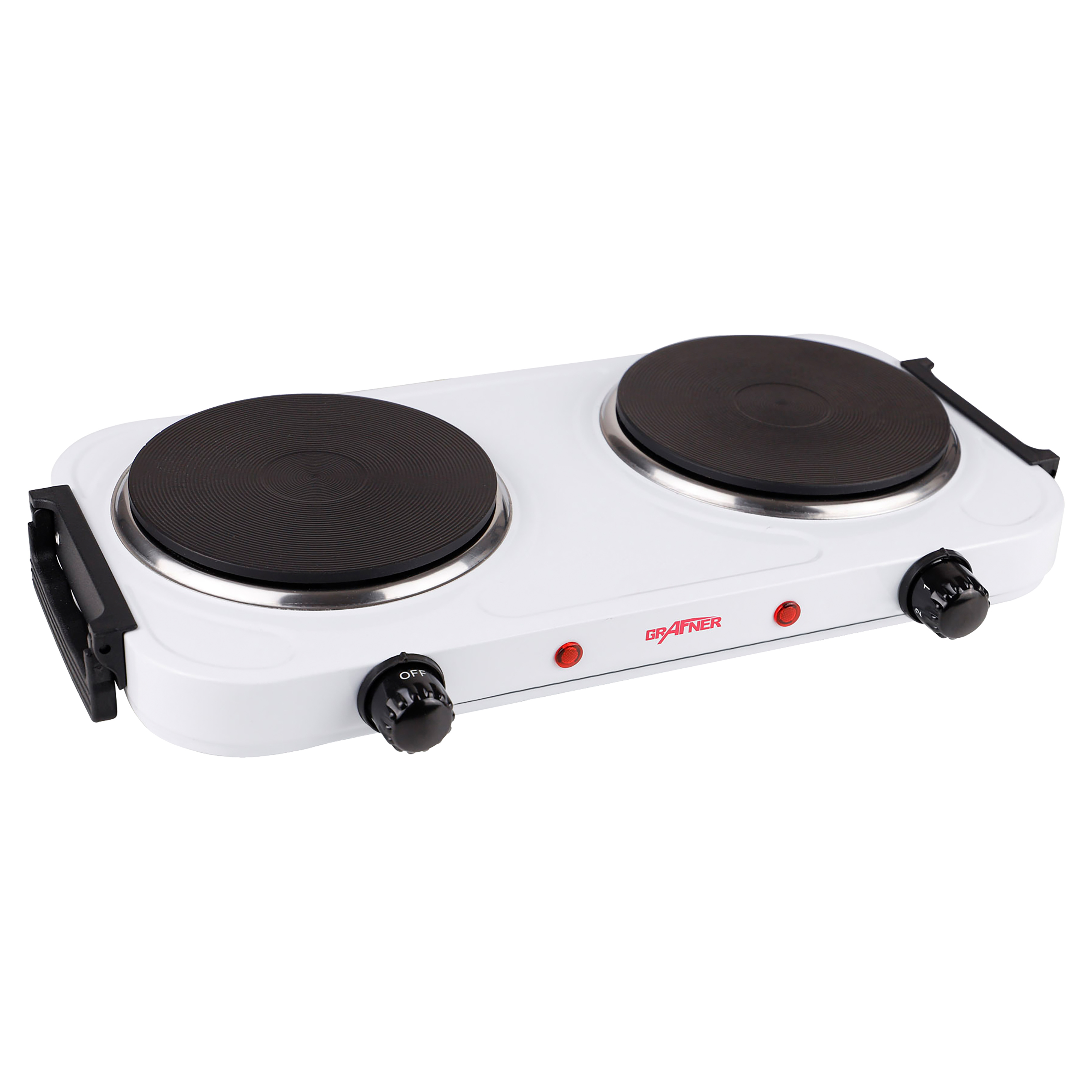 Double With Foldable Handles, 2000 Watt, 2 Mass With Each Ø 155 Mm, Temperature Control, Cooktop Double Stove Double