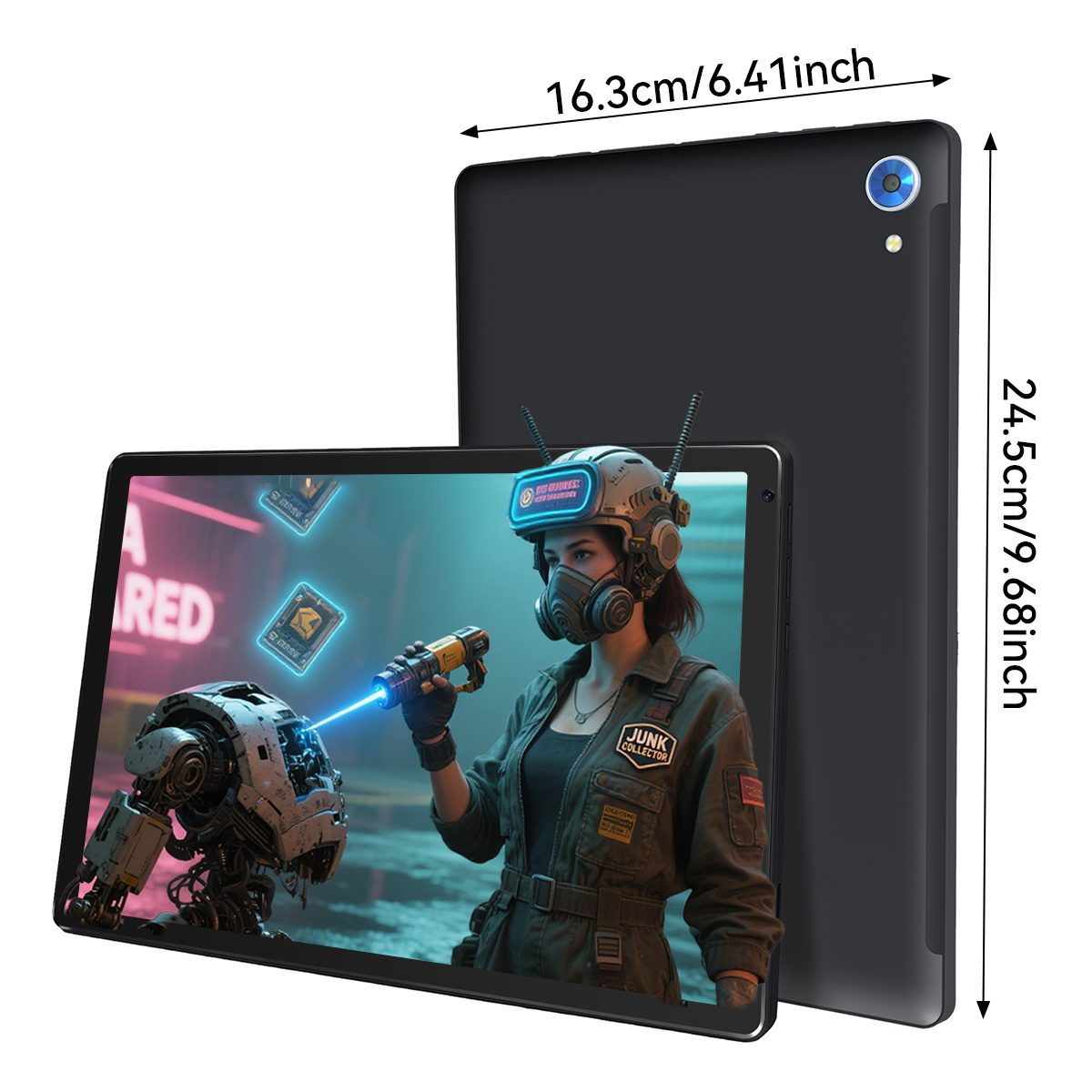 10.1 Inch Android 15 Tablet, Android Tablet, 24 (4+20)GB RAM, 128GB ROM,1TB Expandable, Face lD Unlock, Octa-Core, 5000mAh Battery, 5MP+8MP Dual Cameras, Tablet Only/Tablet with Keyboard,Mouse,Case,Stylus pen, NEWEST Tablet, Christmas gift, Halloween gift, Black