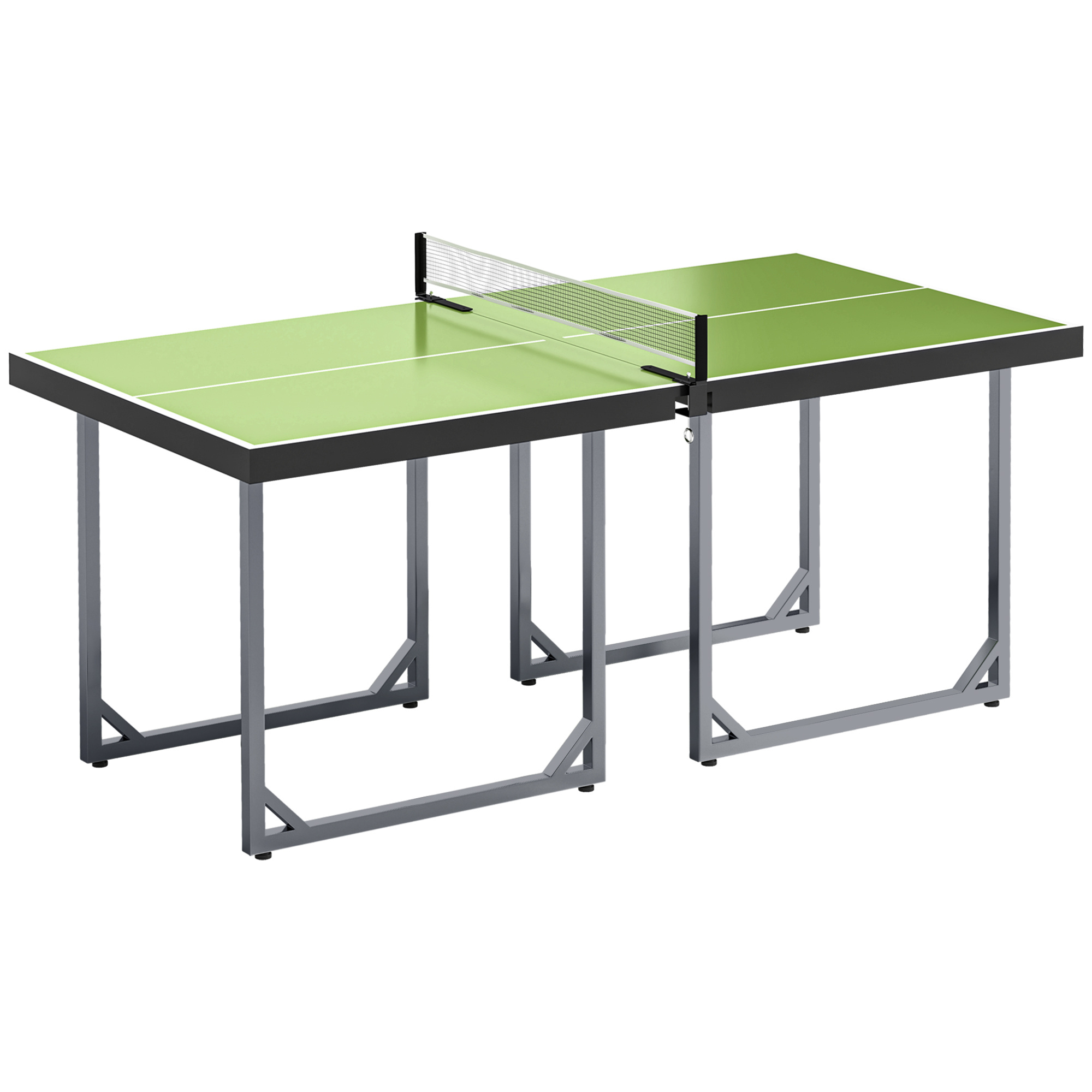 TEMU HOMCOM Mesa de Ping-Pong Plegable, 182x91cm, Fácil de Transportar, Resistente a , Estable, Mesa de Tenis con Red y de Acero, para Interior y