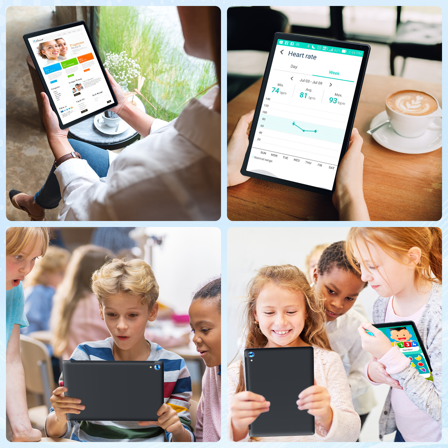 10.1 Inch Android 15 Tablet, Android Tablet, 24 (4+20)GB RAM, 128GB ROM,1TB Expandable, Face lD Unlock, Octa-Core, 5000mAh Battery, 5MP+8MP Dual Cameras, Tablet Only/Tablet with Keyboard,Mouse,Case,Stylus pen, NEWEST Tablet, Christmas gift, Halloween gift, Black