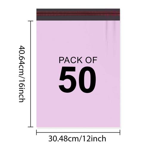 50 pack mailing bags self seal postage bags for shipping packaging waterproof poly mailers multi size options 5x7 to 17x24 inch