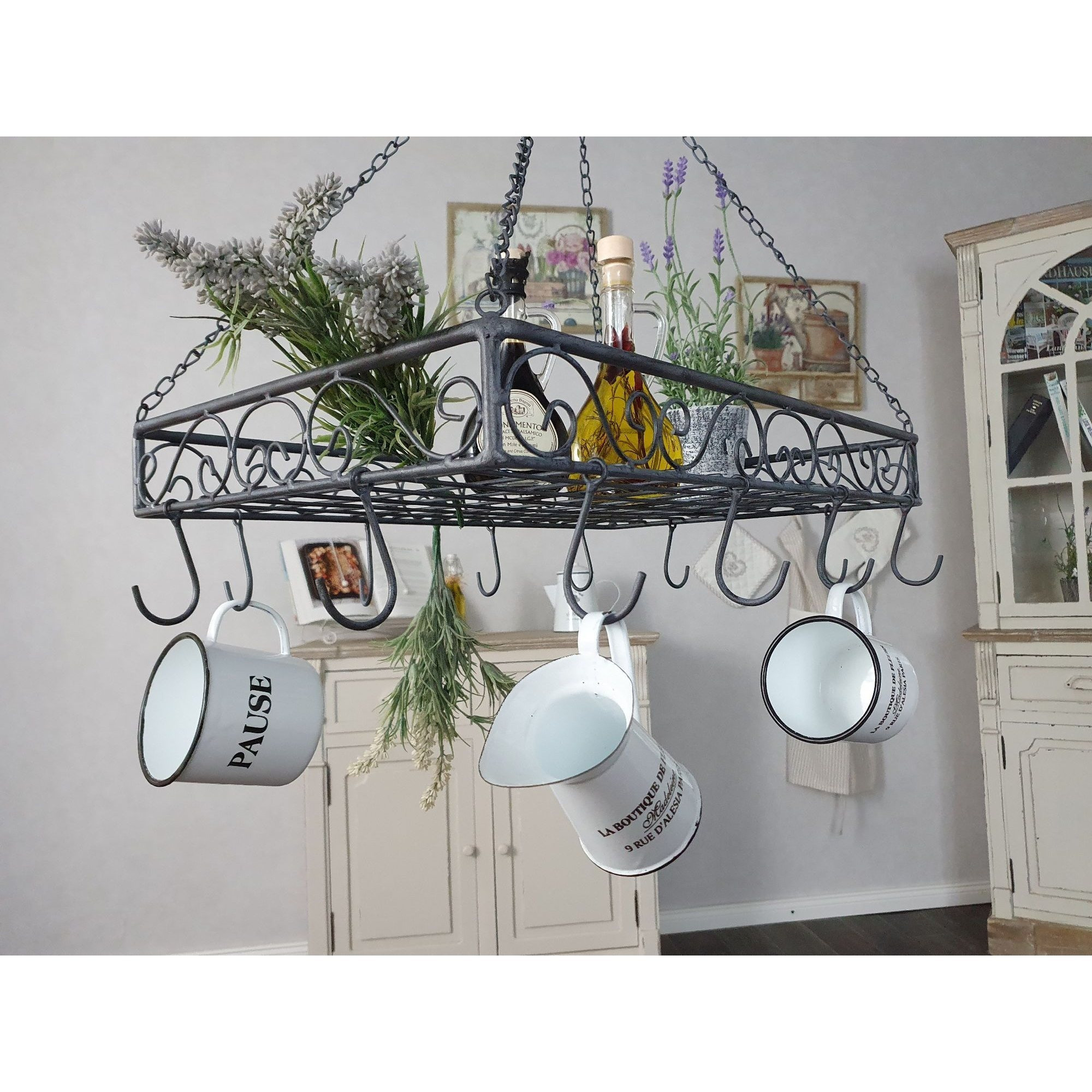 E-shop Topfhänger - Pfannenhänger - Deckenregal - Hängeregal 55cm