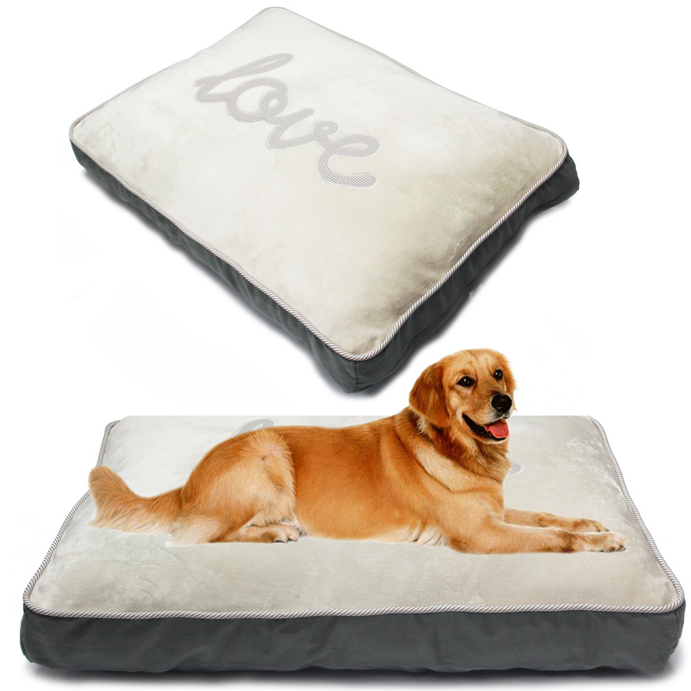TEMU Cama Colchoneta Cuna Portatil para Perros Gatos Colchón Sofá Almohada Mascotas Forma Love 96x70x15 cm