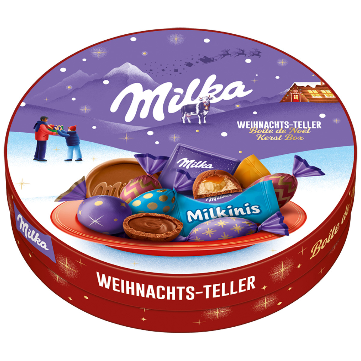 Image of Milka Christmas Plate Assortment Of Various Milka Sorts 195g