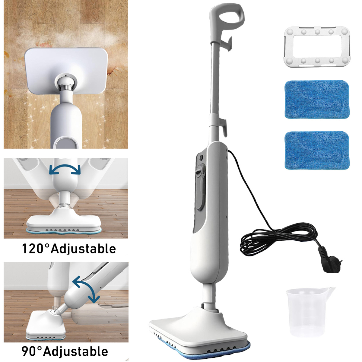 TEMU Steam Mop Handheld Steam Cleaner With 5m Power Cord, Powerful Floor Steamer Carpet Cleaner For Floor Cleaning, Multipurpose Steam Cleaner For