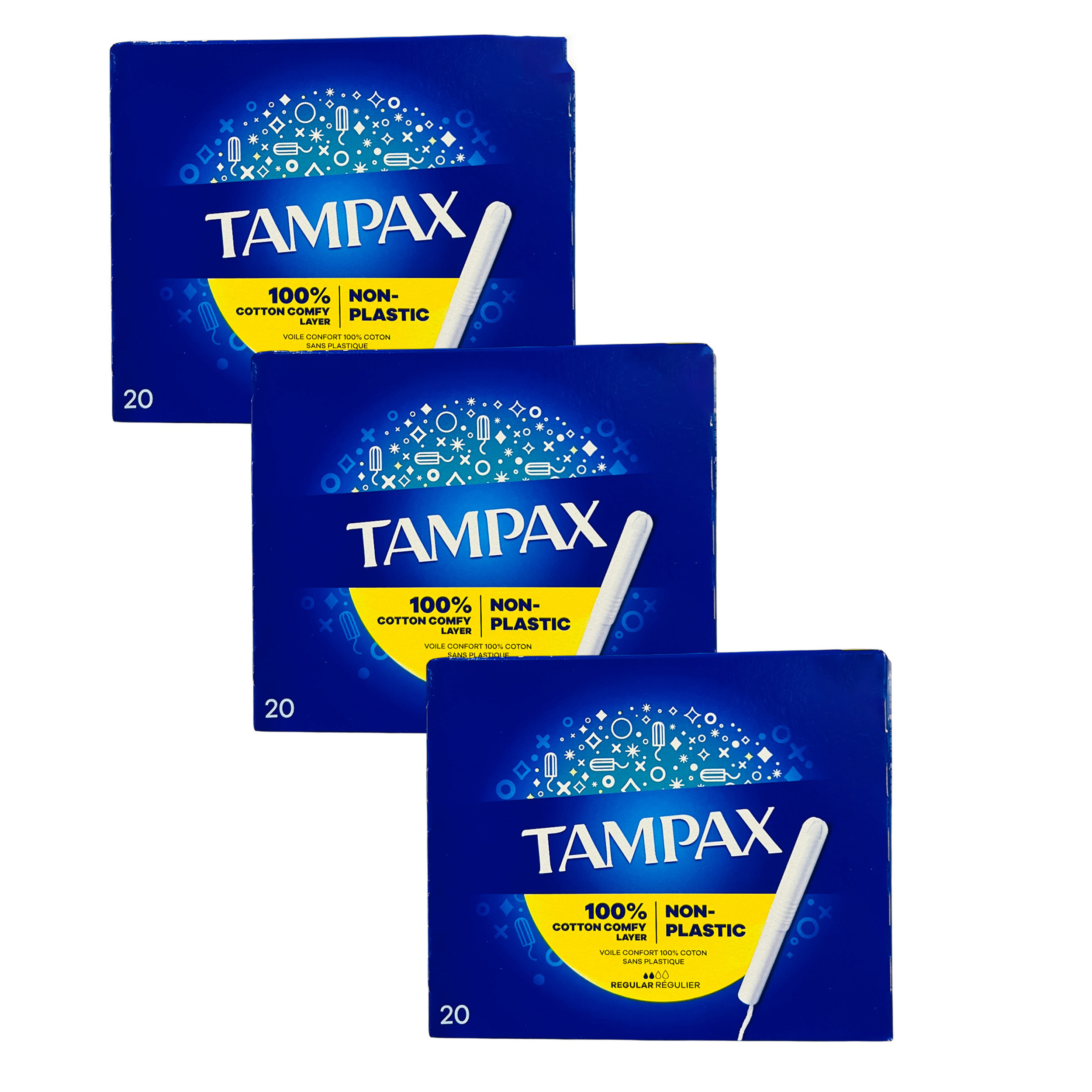 TEMU Tampax Regular Tampons 60ct – 100% Cotton Comfy Layer & Non-plastic Applicator