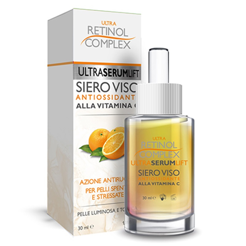 Krema za lice s vitaminom C i antioksidansima, protiv bora, za posvjetljivanje i toniziranje kože, s ultra retinol kompleksom